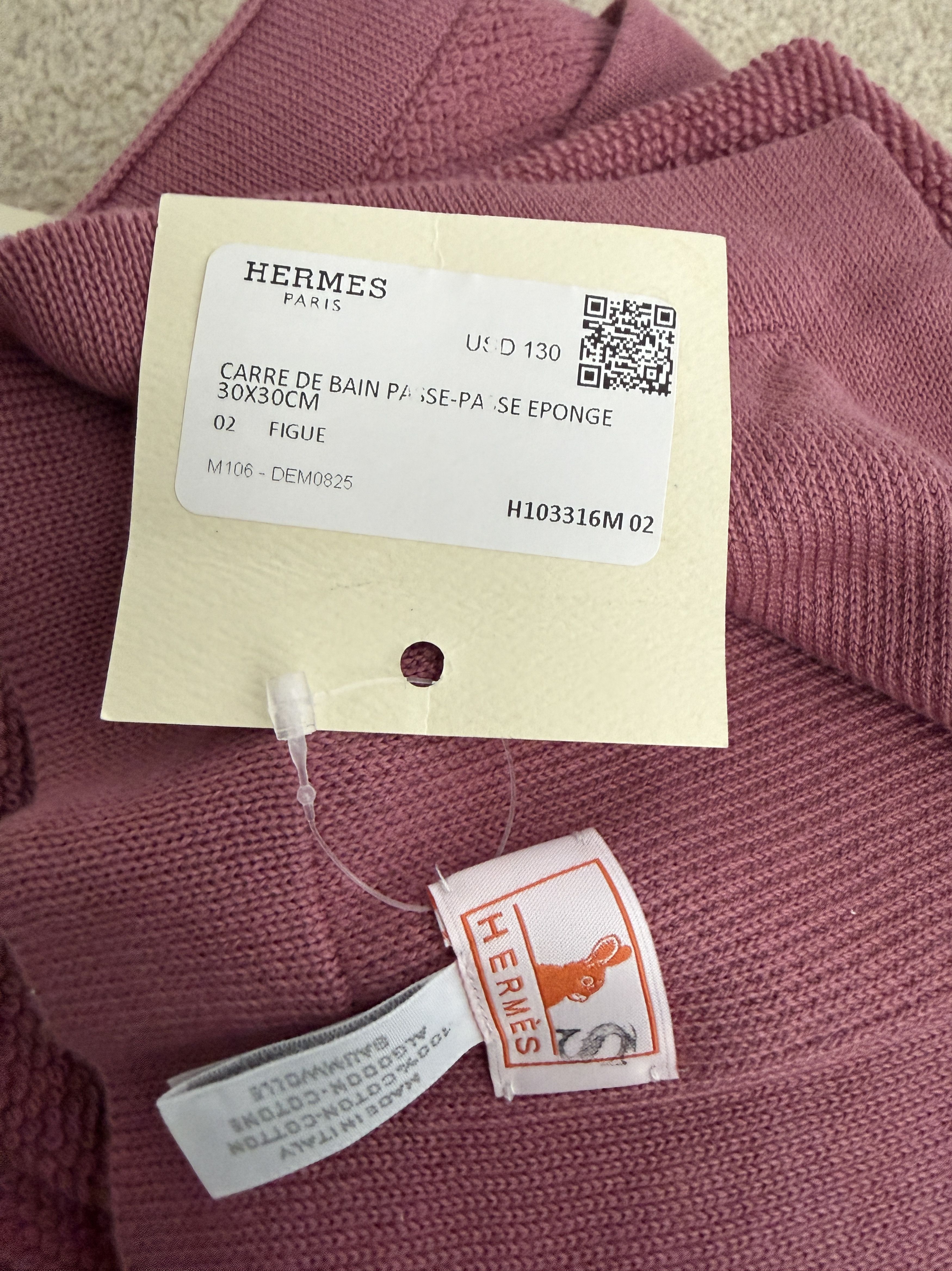 Hermes Hermes Pink Baby Towel Set - Great Holiday Gift - Sm & Med Size ONE SIZE - 3 Thumbnail