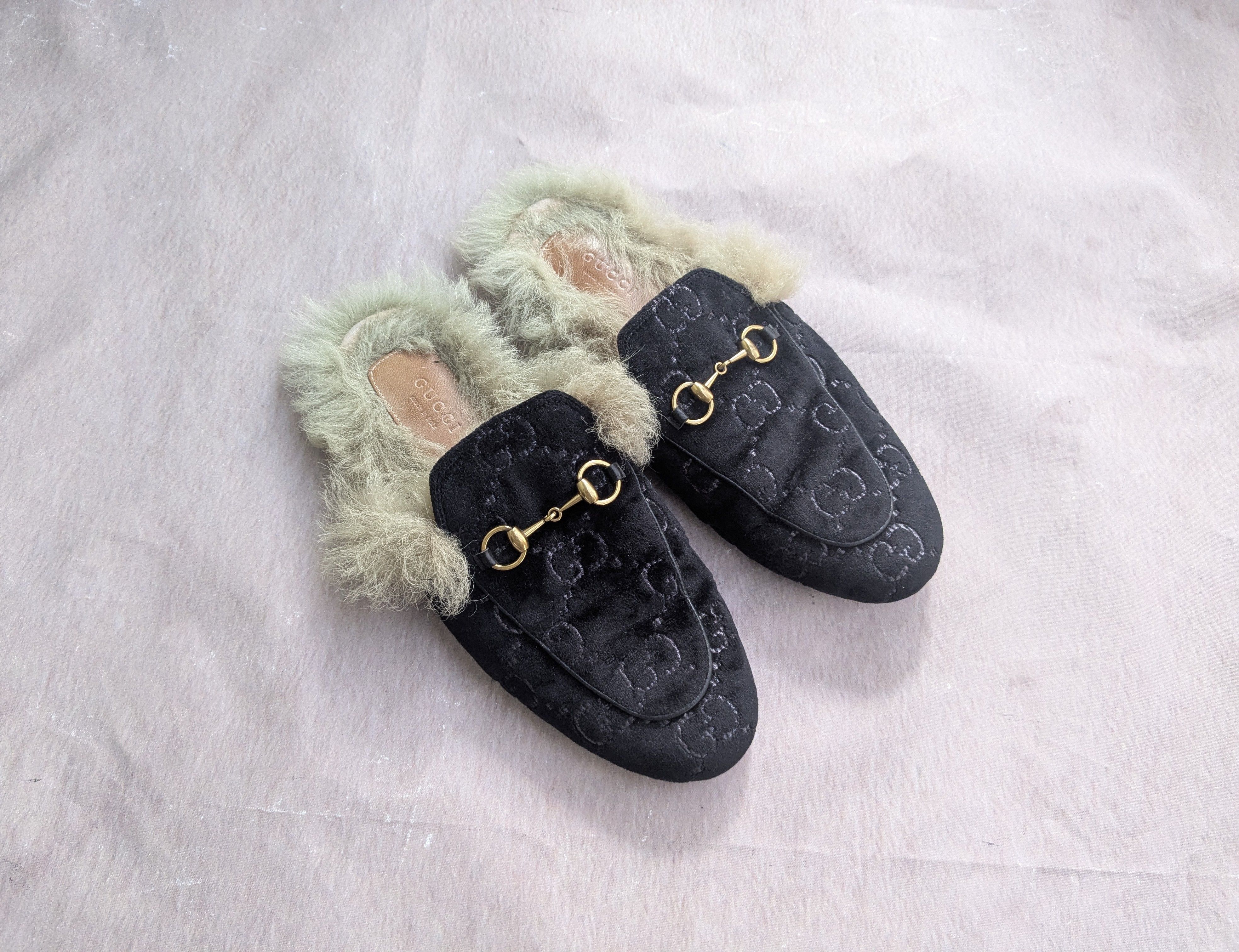 Gucci Gucci Princetown Horsebit Loafers Black Velvet 37 7 Logo Size US 7 / IT 37 - 1 Thumbnail