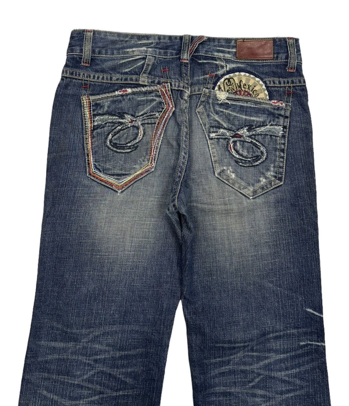 Ed Hardy × Japanese Brand RARE VINTAGE RED PEPPER BAGGY FLARE DISTRESS JEANS Size US 33 - 6 Thumbnail