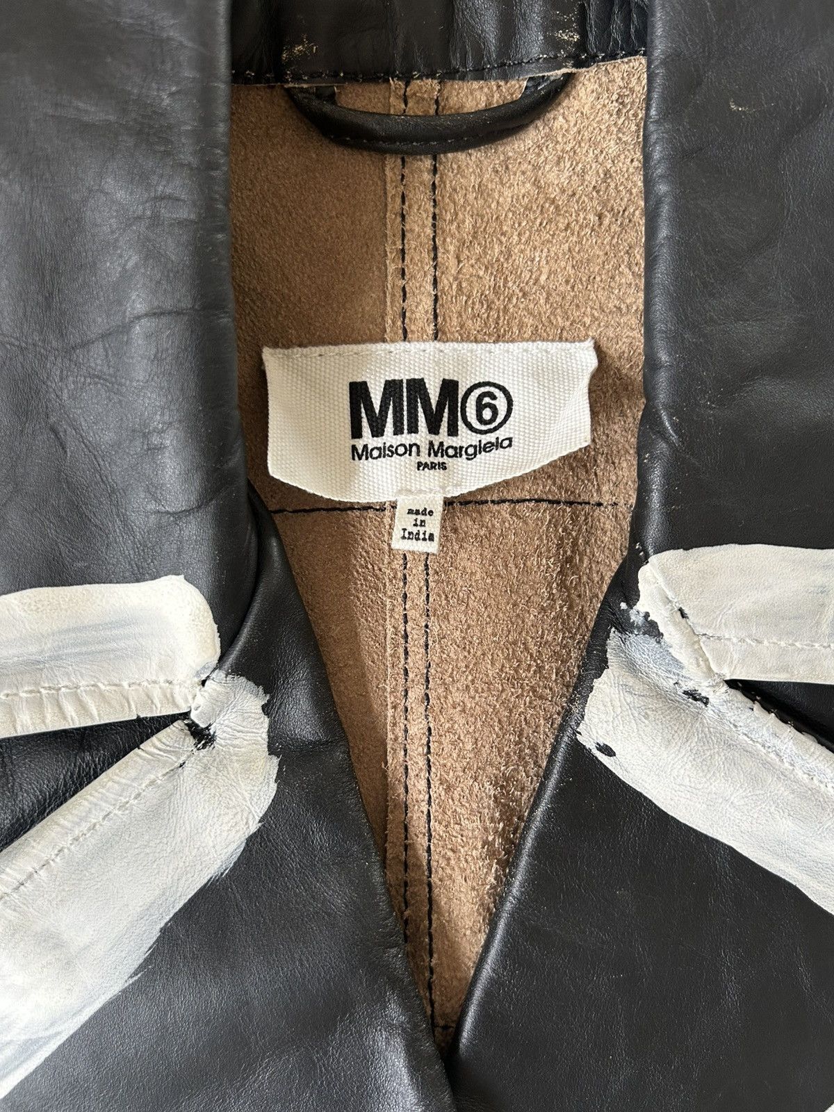 MM6 MM6 Maison Martin Margiela Painted Leather Vest Size US L / EU 52-54 / 3 - 4 Thumbnail