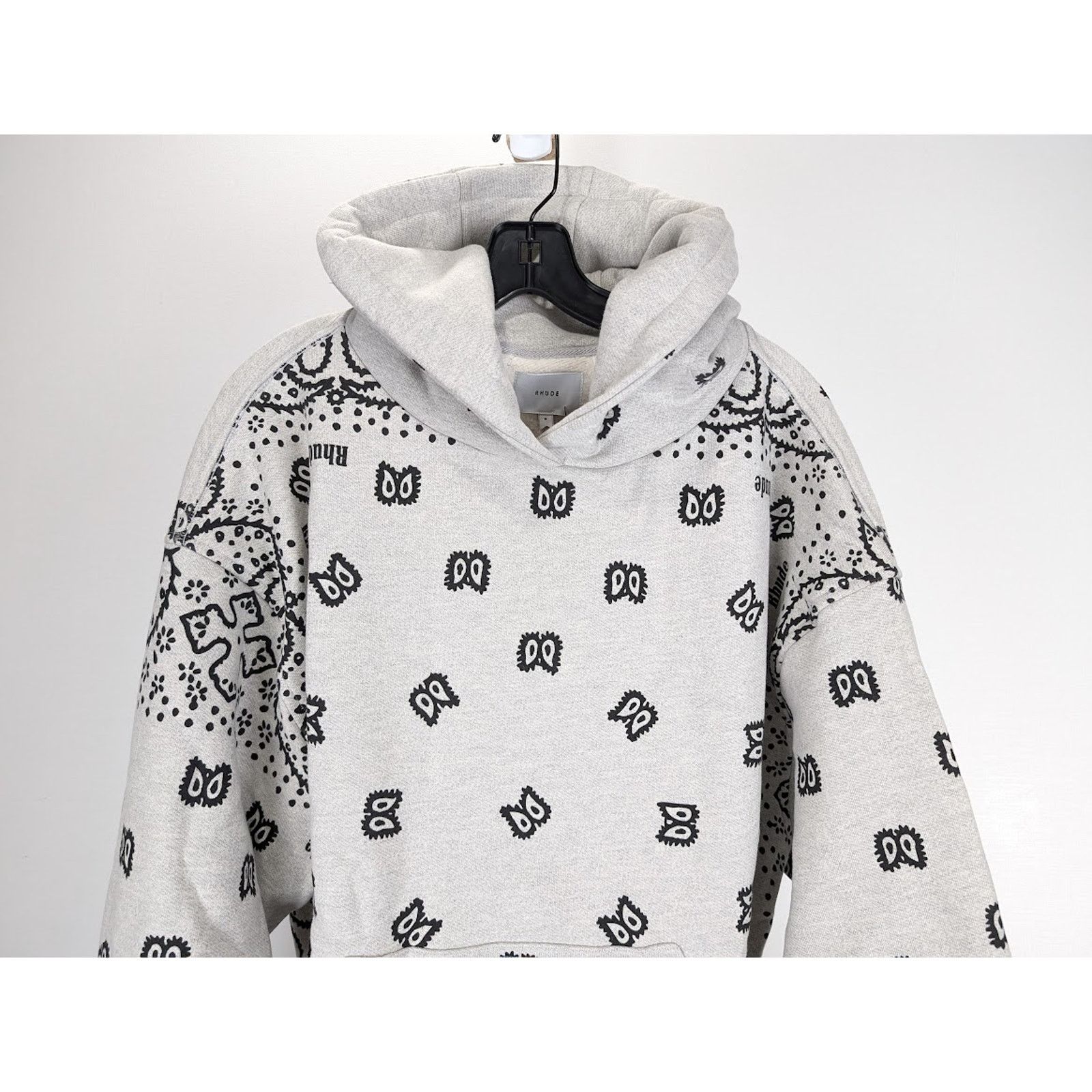 Rhude o1rshd1 Rhude Bandana Hoodie in Heather Grey Size US XL / EU 56 / 4 - 5 Thumbnail