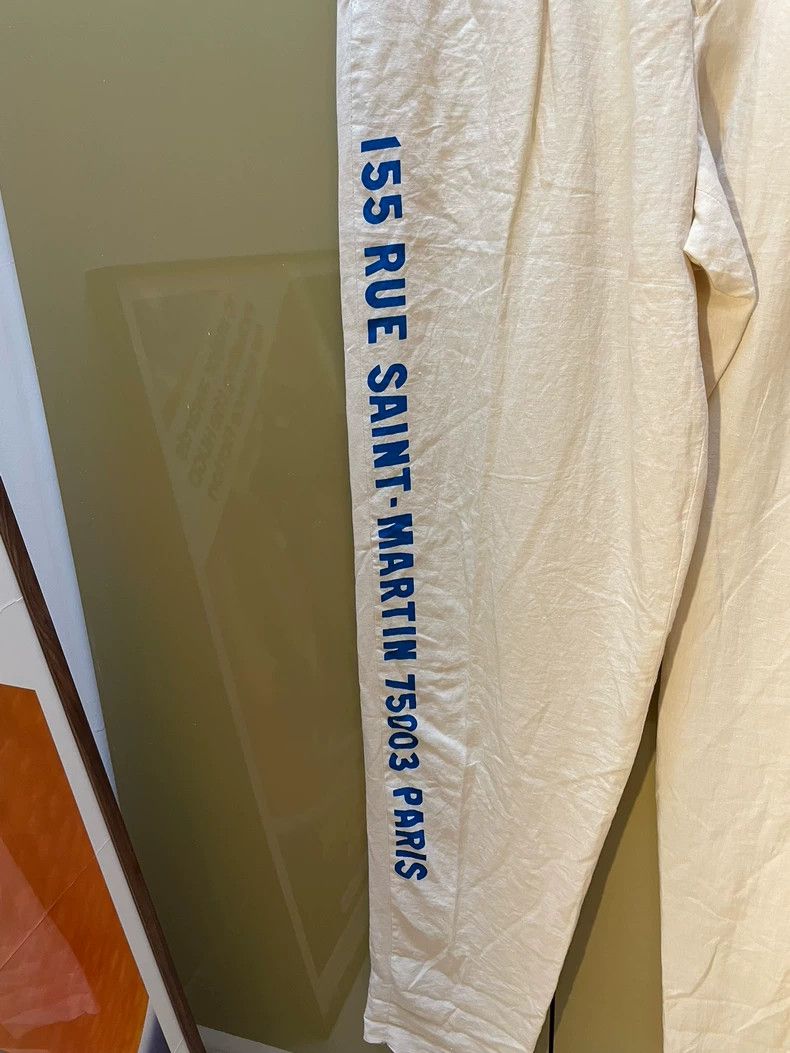 Yohji Yamamoto Yohji Yamamoto size m 93SS white linen monogrammed trousers Size US 28 / EU 44 - 3 Thumbnail