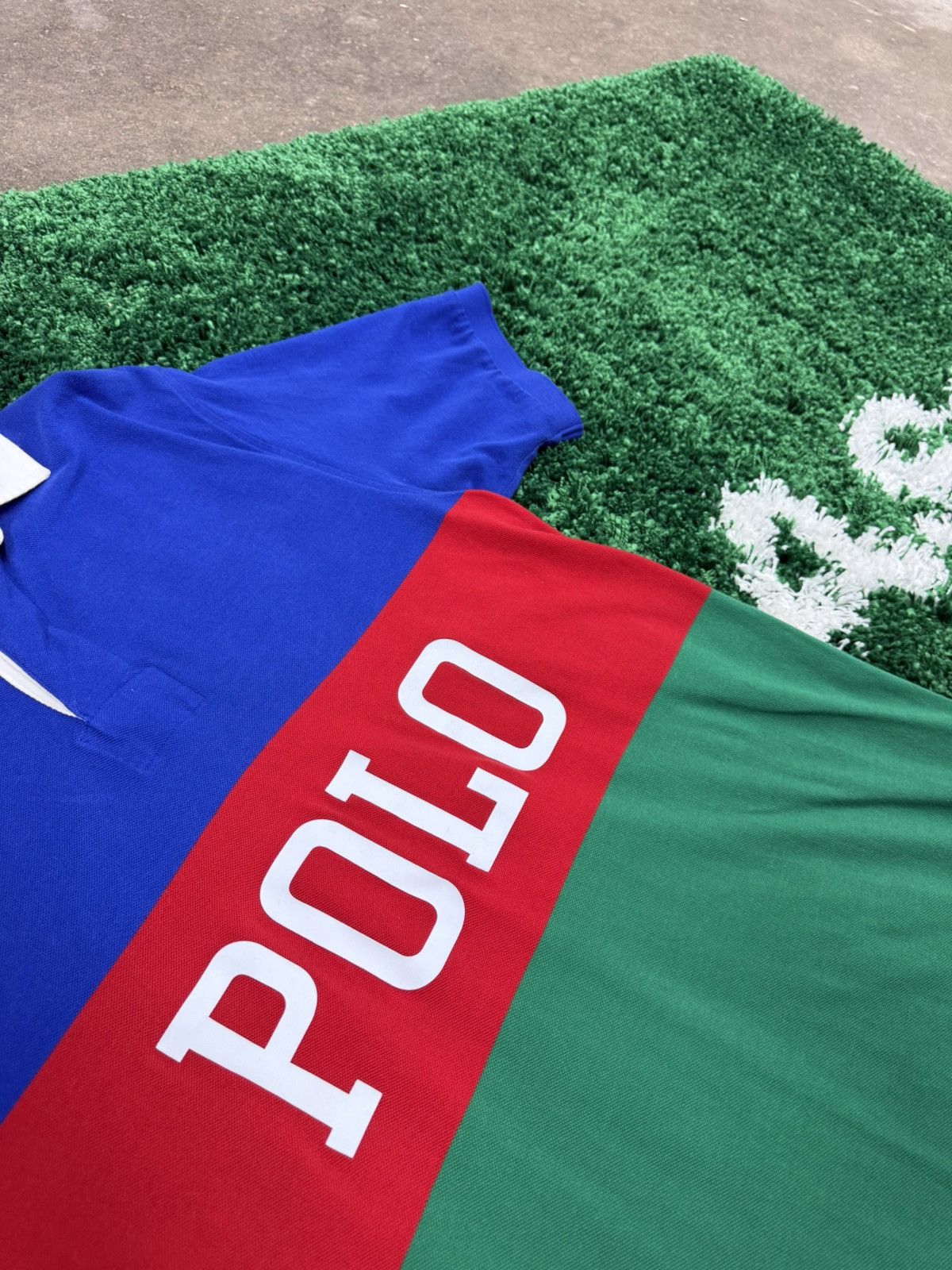 Polo Ralph Lauren Polo Ralph Lauren Color Block " POLO " Retro Classic Large Size US L / EU 52-54 / 3 - 4 Thumbnail
