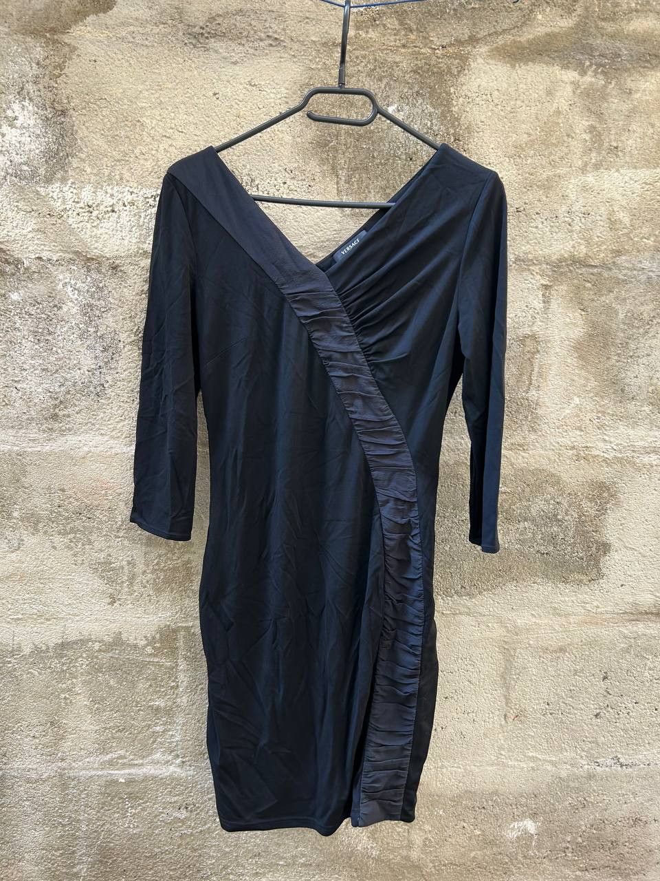 Versace Vintage Versace Silk Dress 42 M Anthracite Y2K Italy Designe Size M / US 6-8 / IT 42-44 - 1 Thumbnail