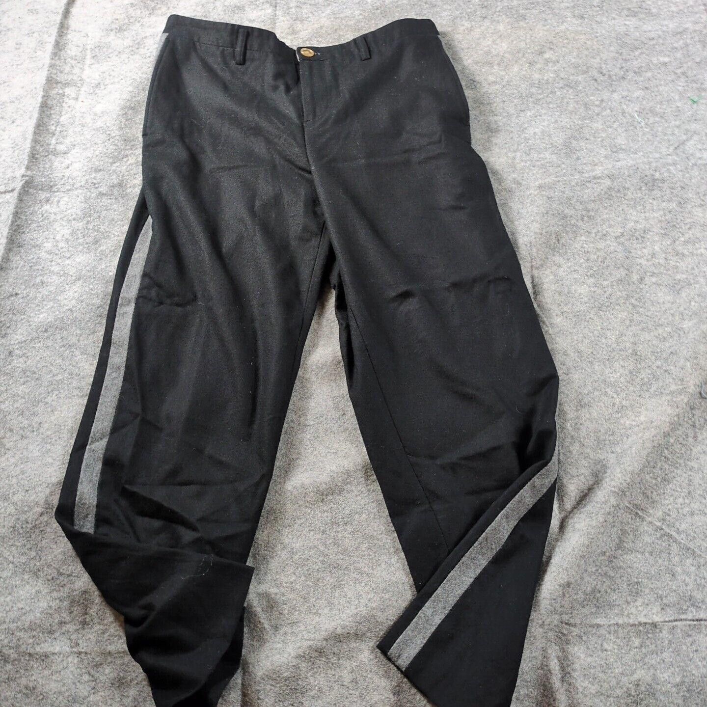 DIGAWEL DIGAWEL Slacks Black with Gray Stripes Size 3 (L) 100% Wool Size US 34 / EU 50 - 1 Thumbnail