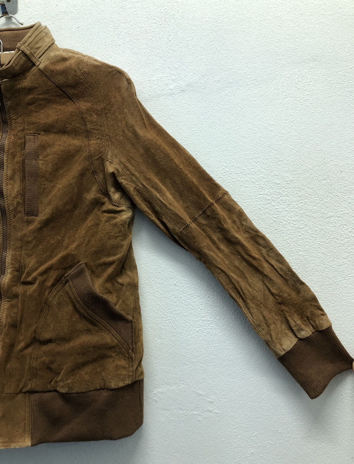 Japanese Brand Shuhei Ogawa Brown Leather Bomber Jacket - Made in Japan Size US M / EU 48-50 / 2 - 5 Thumbnail
