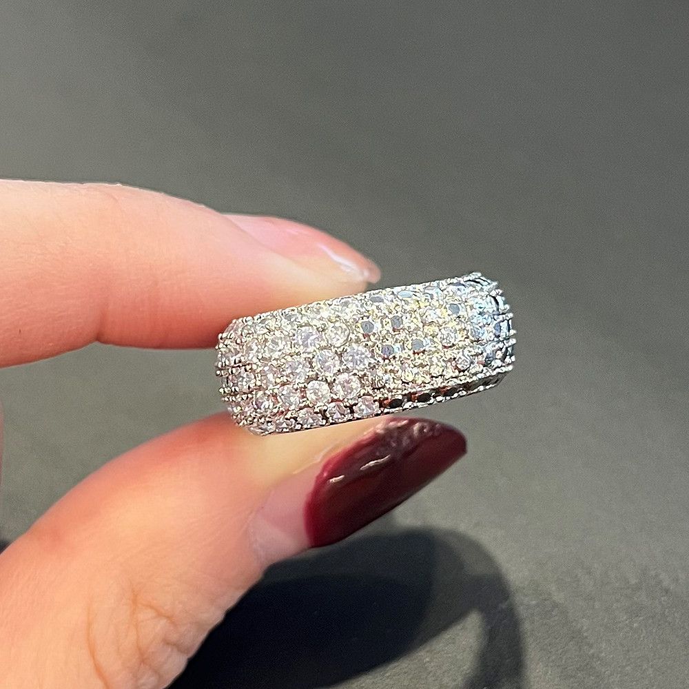 Jewelry SIZE 10 Bling Cubic Zirconia Geometric Square Ring Size ONE SIZE - 2 Thumbnail