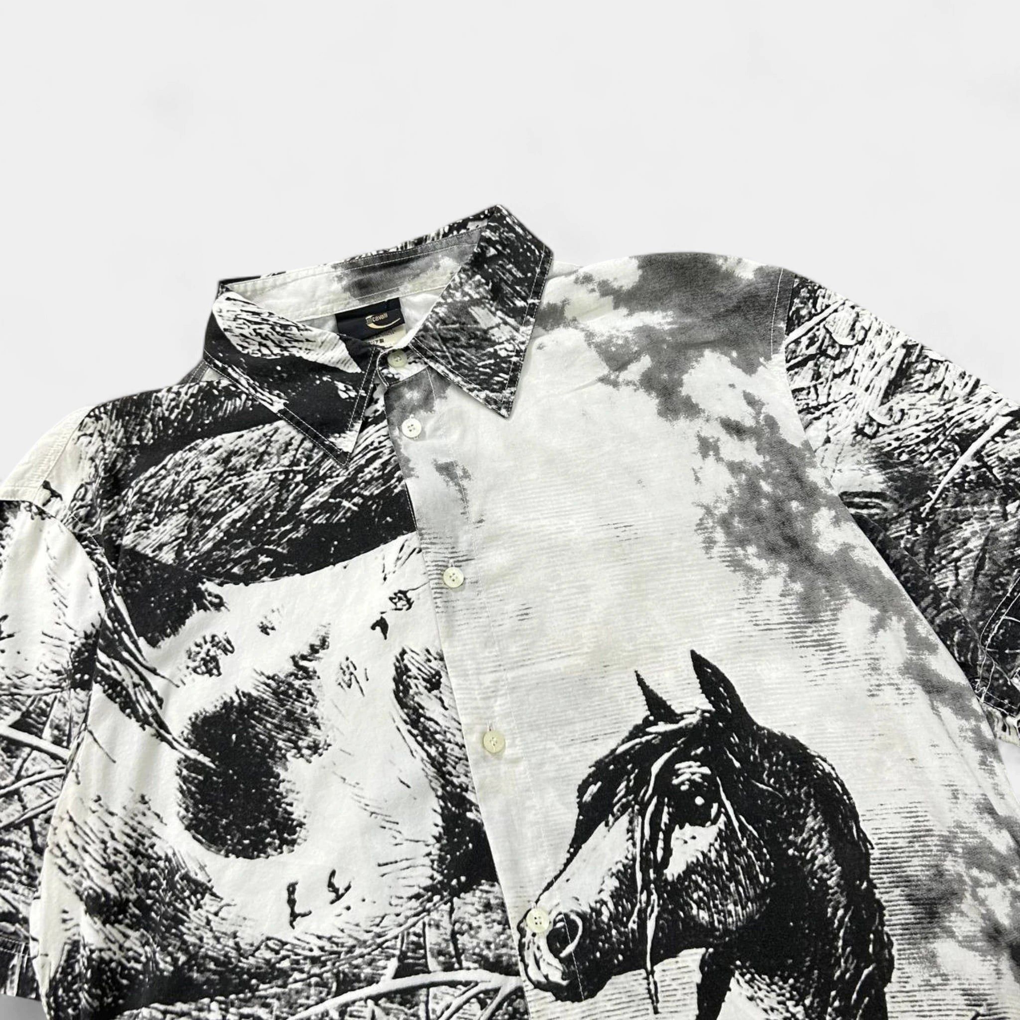Just Cavalli Just Cavalli SS05 Horses Graphic Print Short Sleeve Shirt Size US XS / EU 42 / 0 - 3 Thumbnail