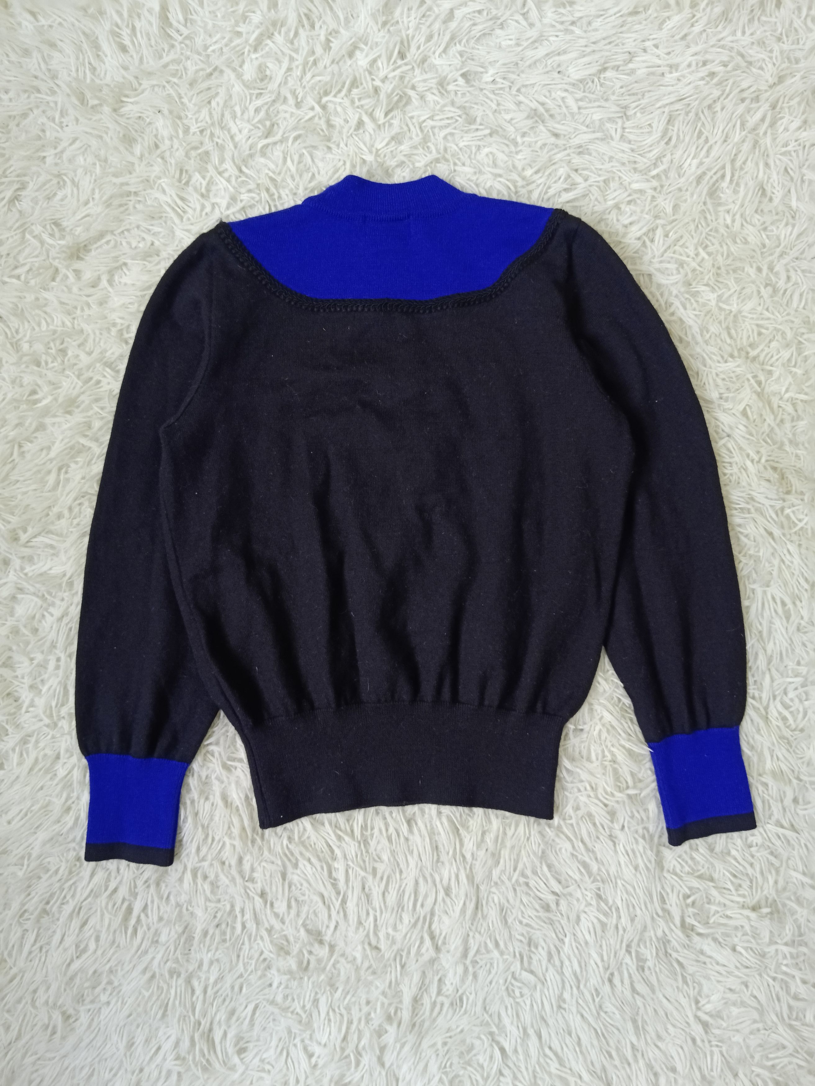 Yves Saint Laurent Yves Saint Laurent 2 Tone Knit Sweat Size M / US 6-8 / IT 42-44 - 2 Thumbnail