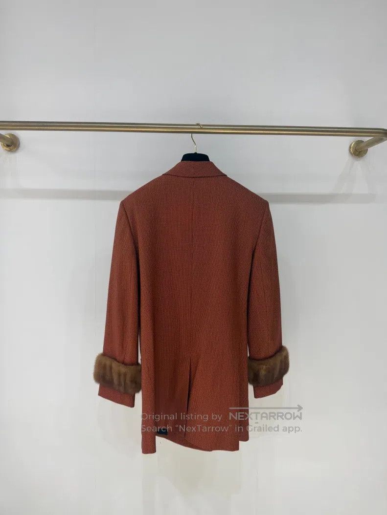 Fendi Fendi Mink Fur Trimmed Lapel Wool Blazer Size XS / US 0-2 / IT 36-38 - 2 Thumbnail