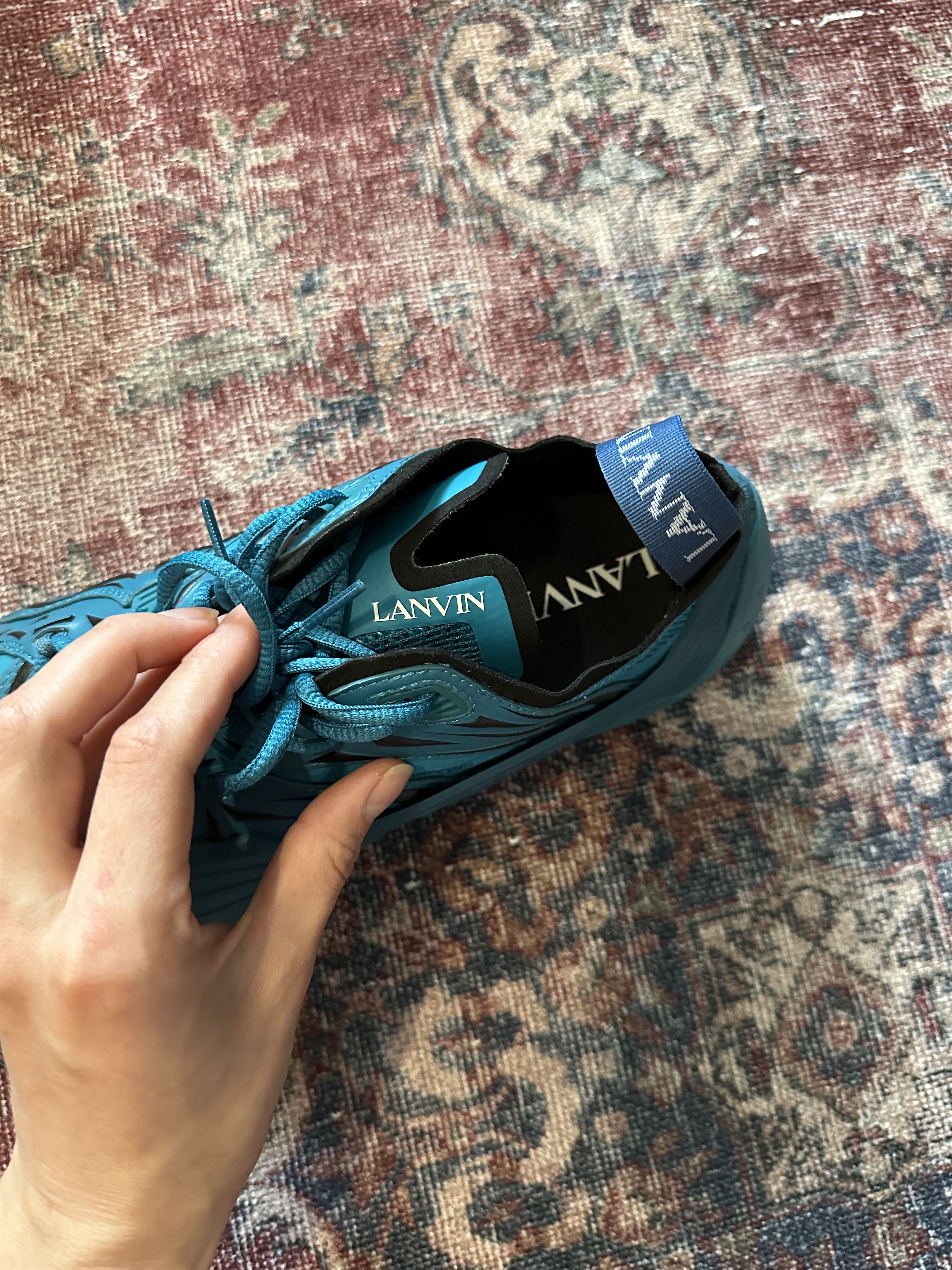 Lanvin LANVIN Flash X-Lace Blue Sneaker Size US 11 / EU 44 - 15 Thumbnail