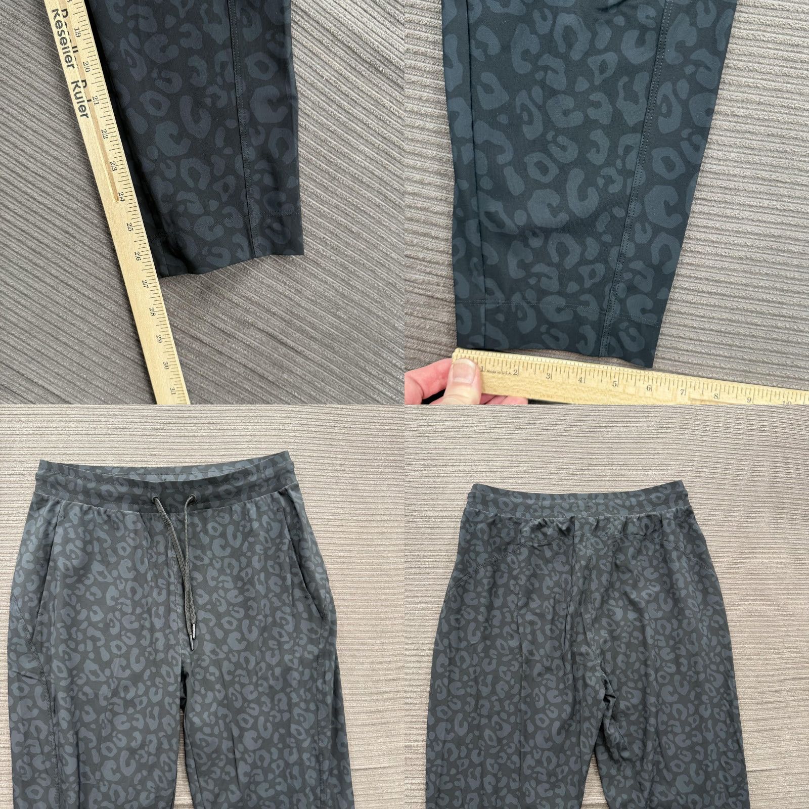 Sweaty Betty Sweaty Betty Pants Womens 8 Gray Leopard Print Recycled Joggers Drawstring Size 30" / US 8 / IT 44 - 8 Thumbnail