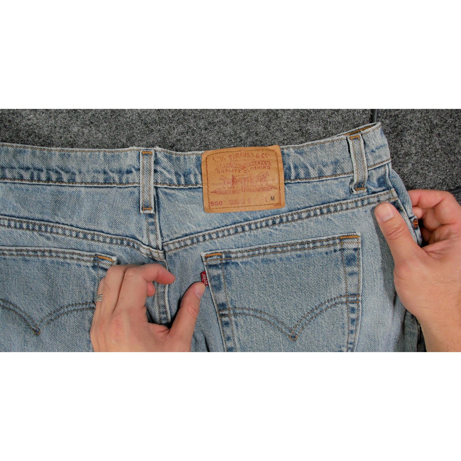 Levi's Levi's 1997 USA Made 550 Faded Denim Jeans Size 18W / 37x31 Size 37" - 9 Thumbnail