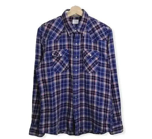 Japanese Brand Japanese Brand Back Number Plaid Tartan Flannel Shirt Size US M / EU 48-50 / 2 - 1 Thumbnail