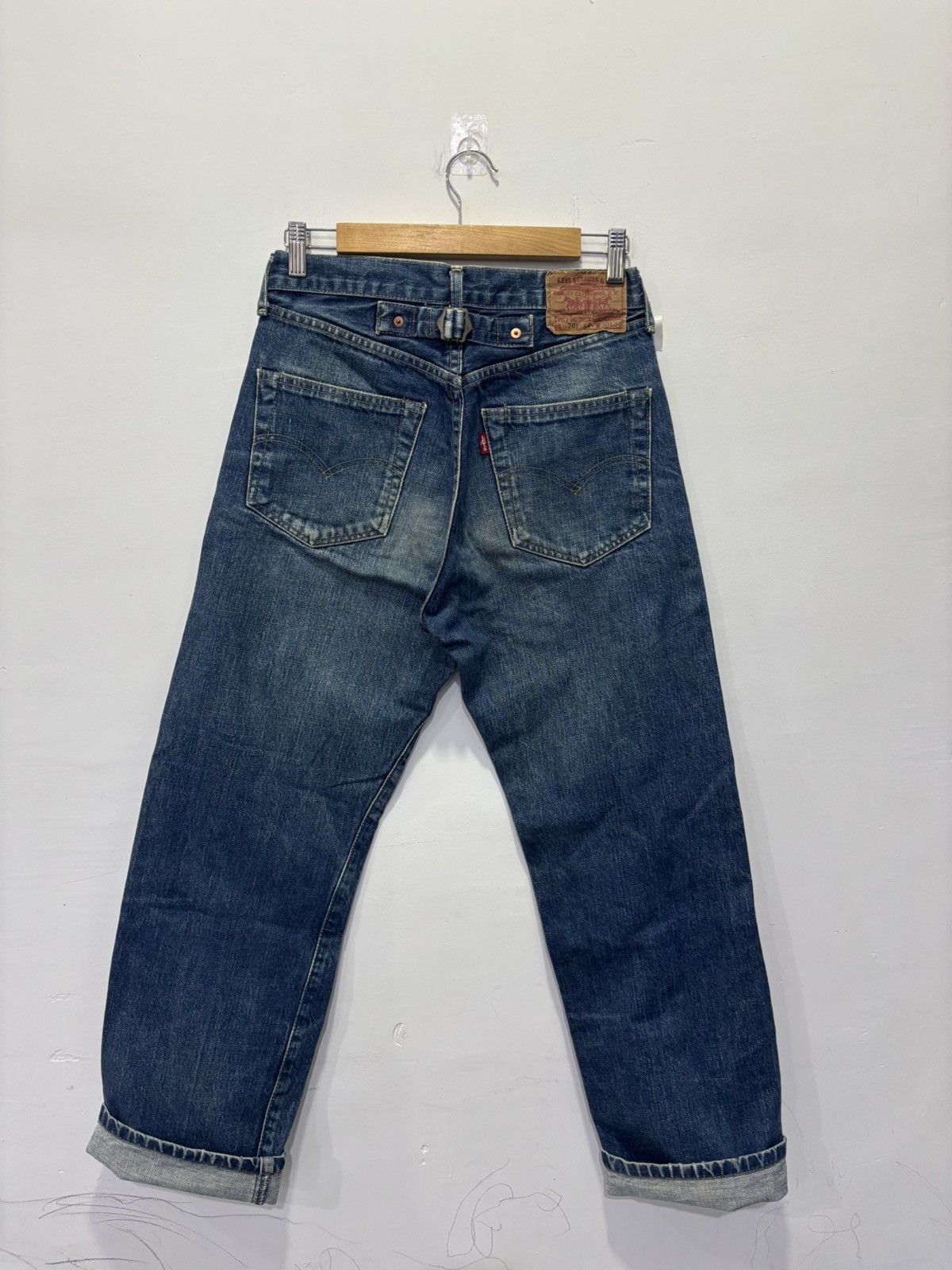 Levi's Vintage Levis 701XX Big E Selvedge Jeans Size US 30 / EU 46 - 5 Thumbnail