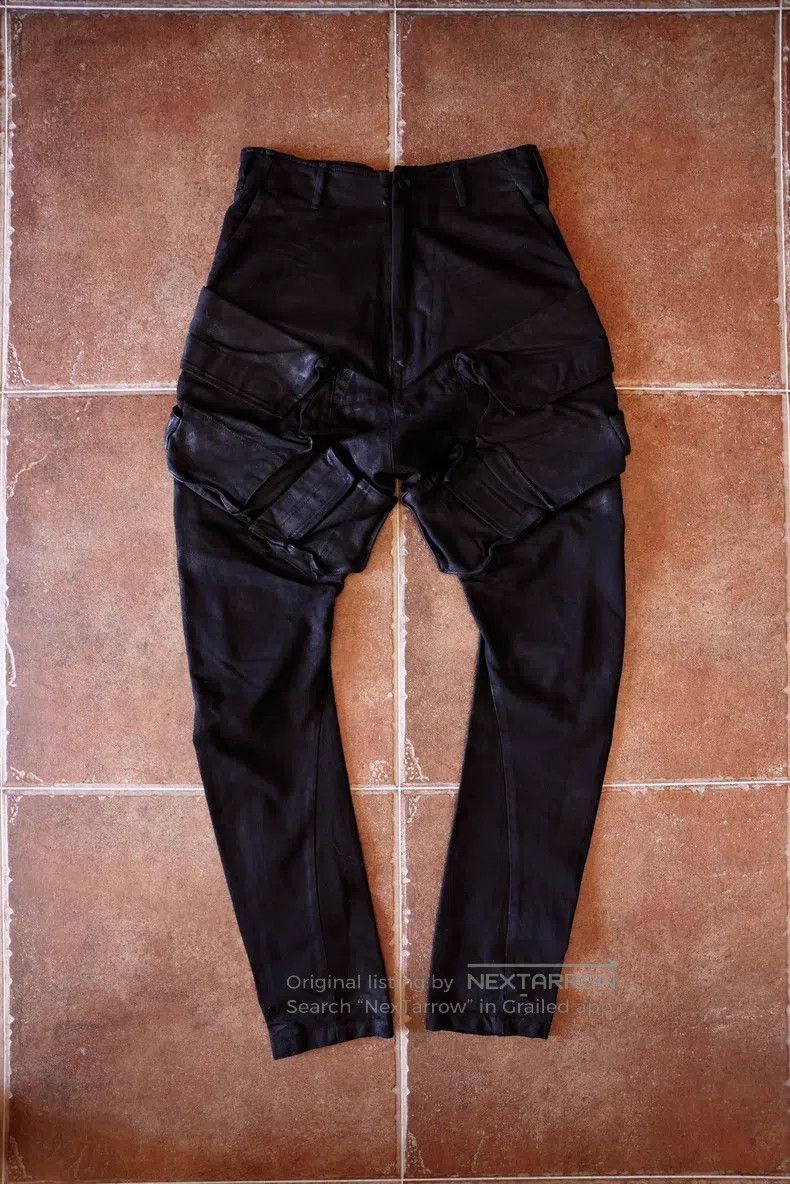 Julius Julius size:1 Dark Avant-garde Coated Shell Pants Size US 26 / EU 42 - 1 Thumbnail