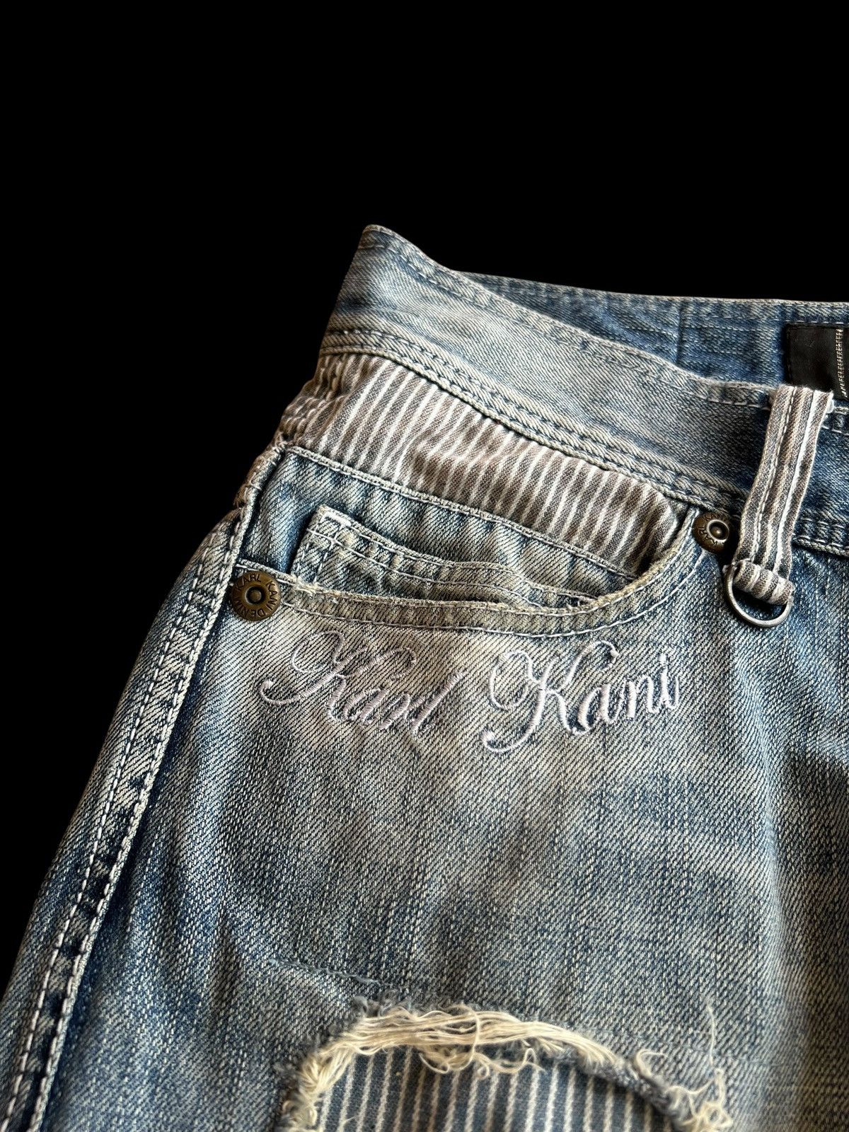 Japanese Brand Vintage Karl Kani Distress Faded Jean Size US 32 / EU 48 - 12 Thumbnail
