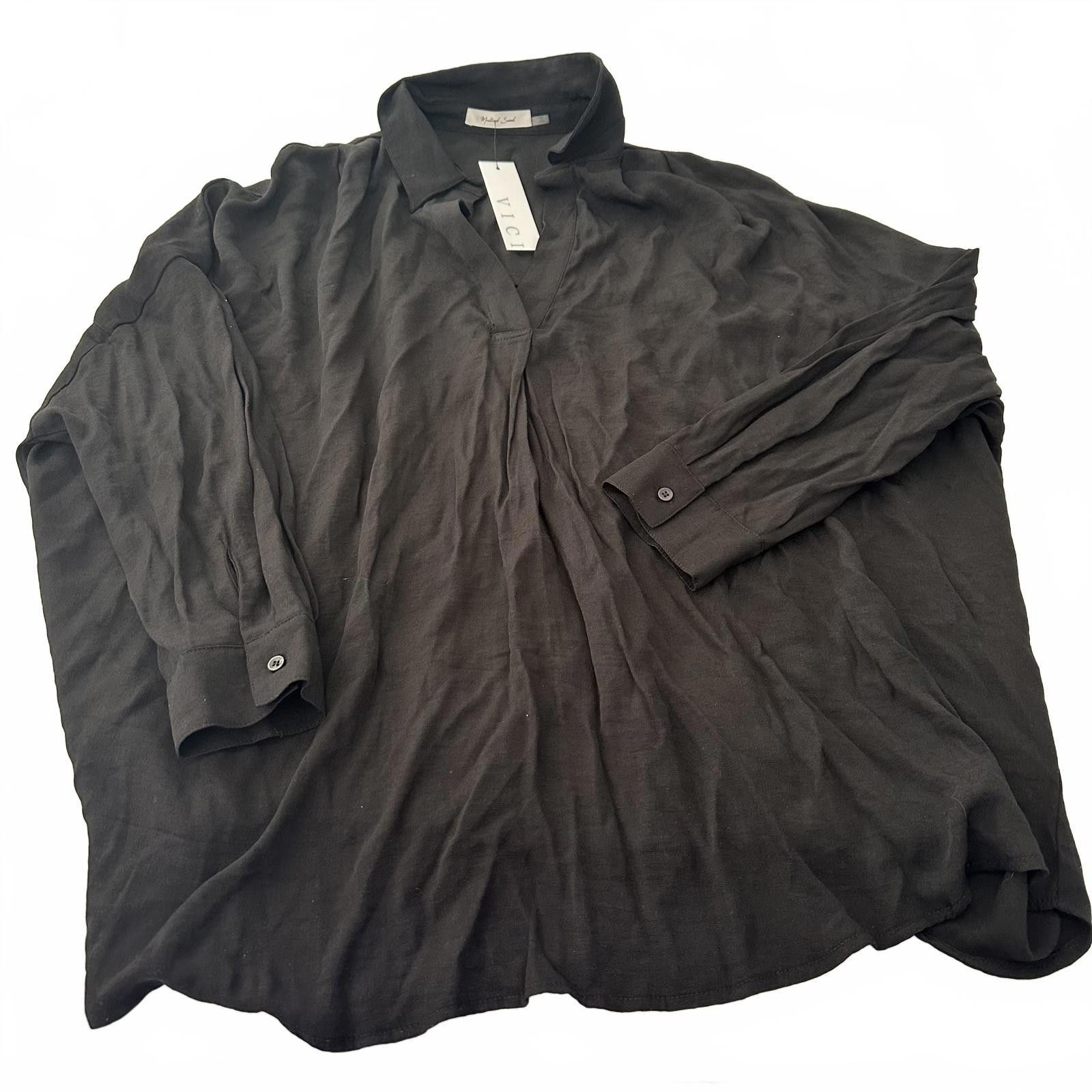 Designer VICI Casual Button-Up Blouse - Size L - Size L / US 10 / IT 46 - 1 Thumbnail