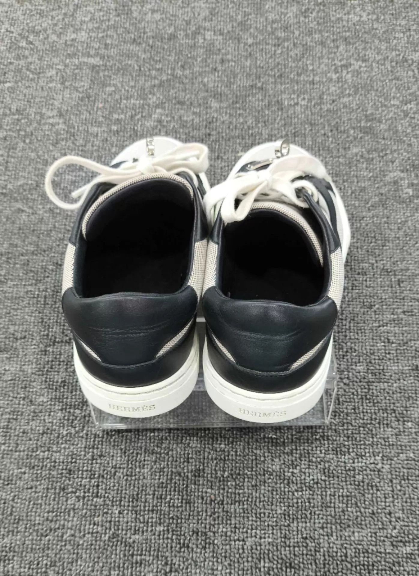 Hermes HERMES Kelly Buckle Panda 2T Canvas Sneaker 98 35 Size US 4.5 / IT 34.5 - 5 Thumbnail