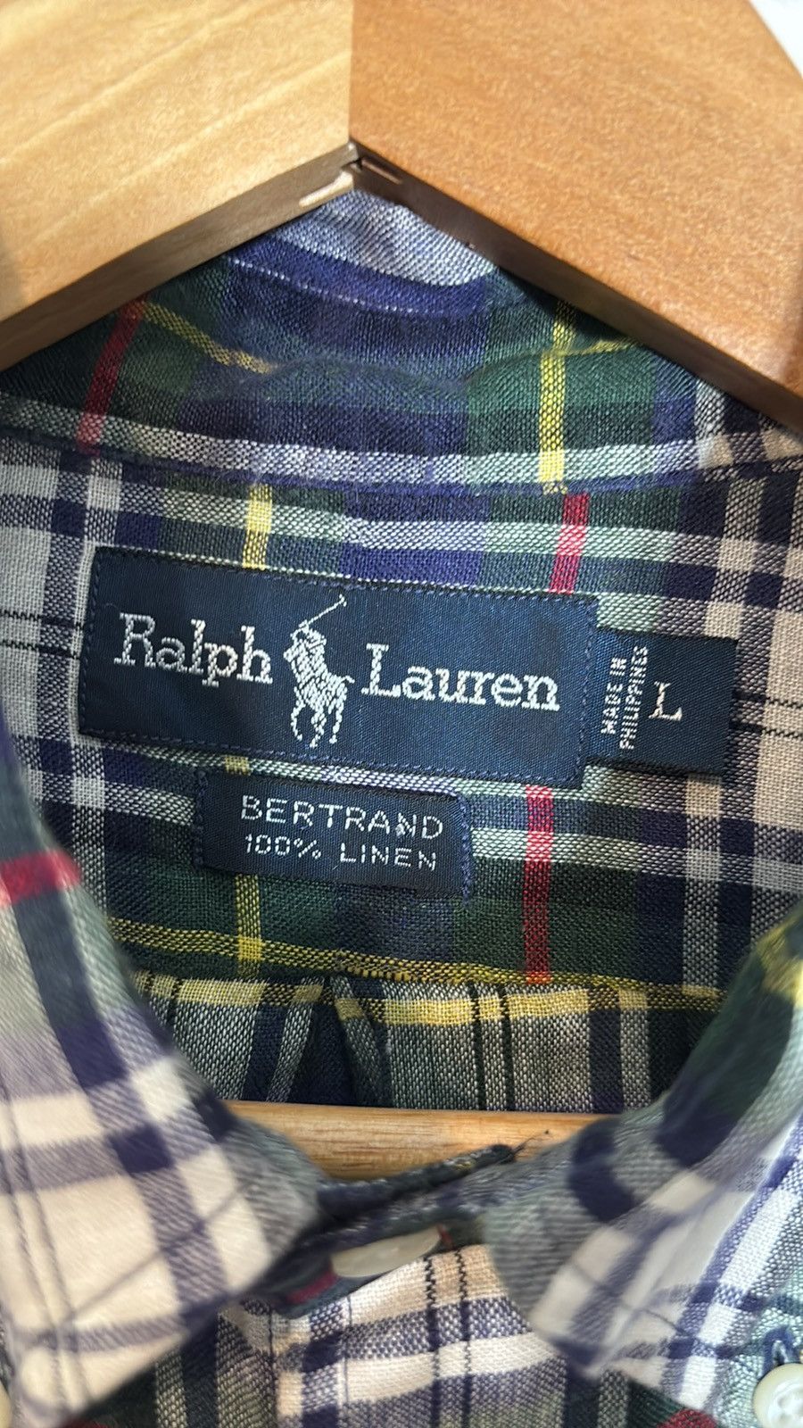 Polo Ralph Lauren × Vintage Polo Ralph Lauren Bertrand Linen Shirt Size US L / EU 52-54 / 3 - 3 Thumbnail