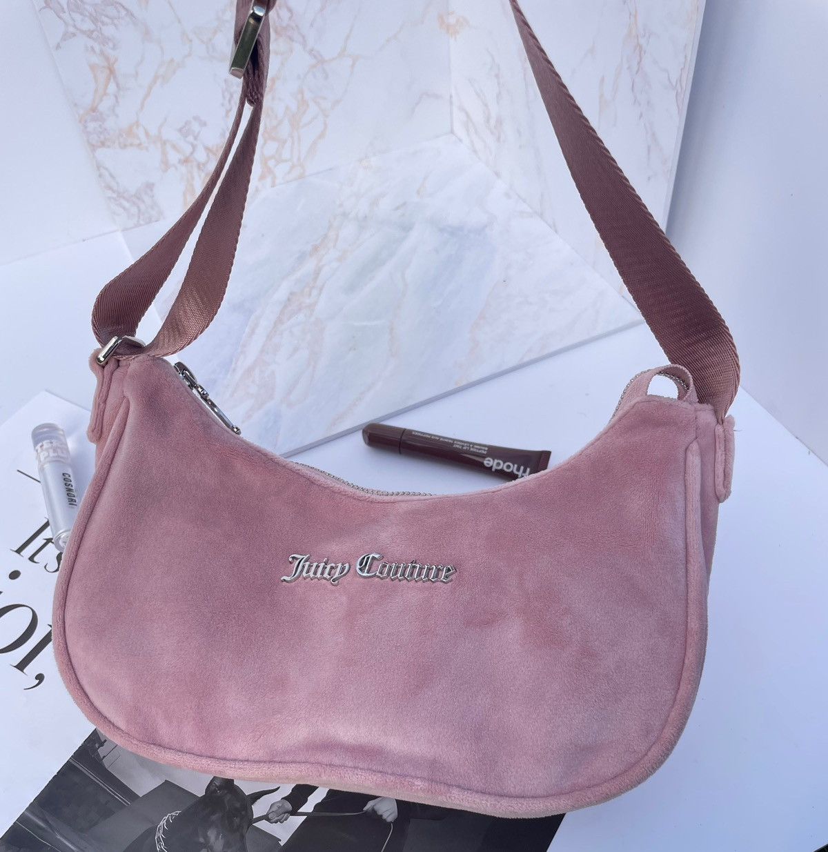 Juicy Couture Pink velur bag Juicy Couture Size ONE SIZE - 14 Thumbnail