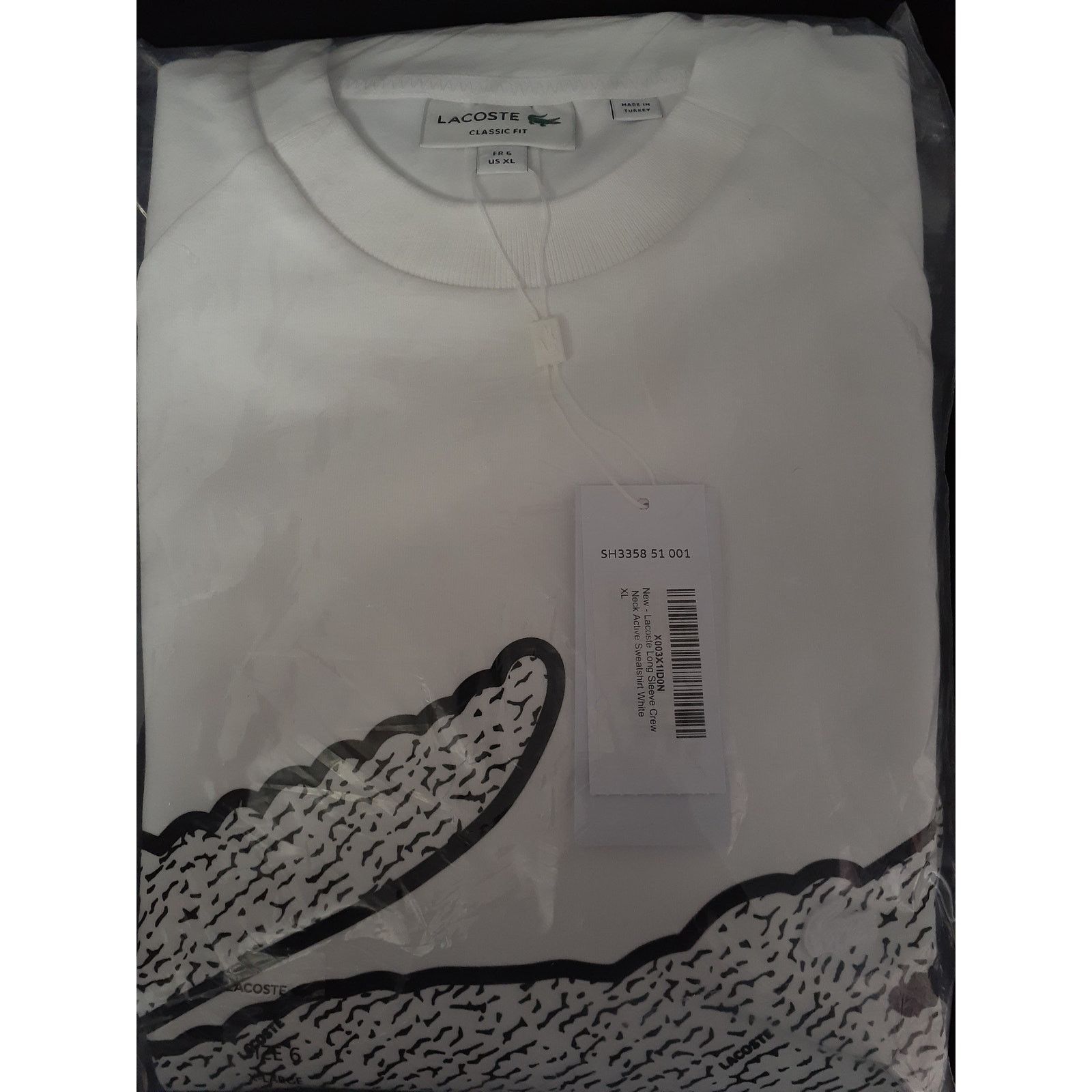 Lacoste Lacoste Long Sleeve Crew Neck Active Sweatshirt White XL Size US XL / EU 56 / 4 - 2 Thumbnail