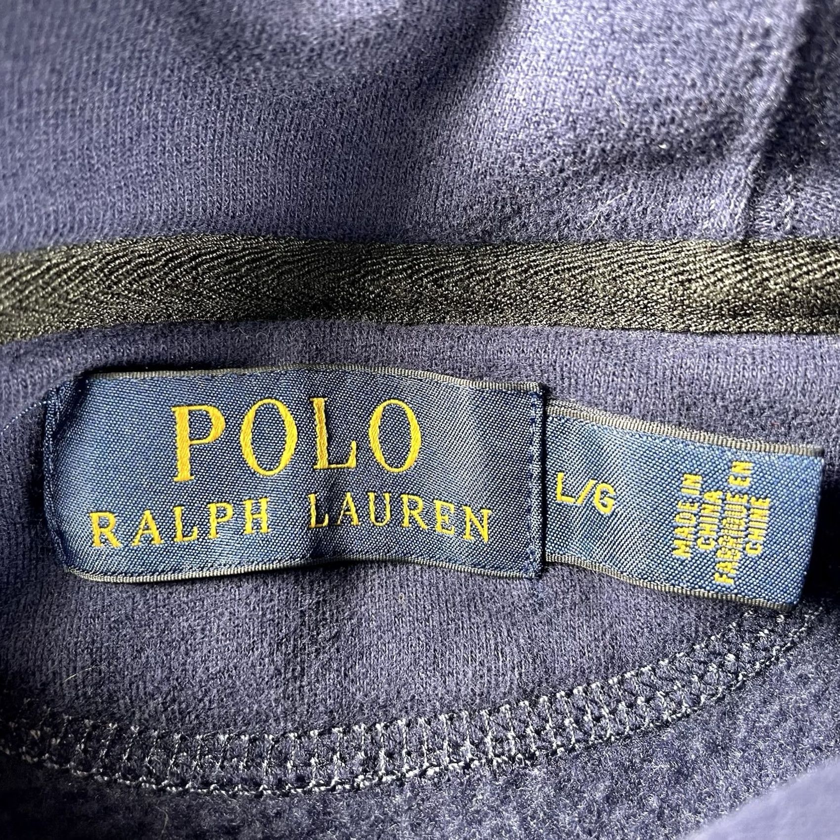 Polo Ralph Lauren Ralph Lauren Sweater Mens Large Rib Shawl Collar Loop Collar Pullover Blue Size US L / EU 52-54 / 3 - 3 Thumbnail