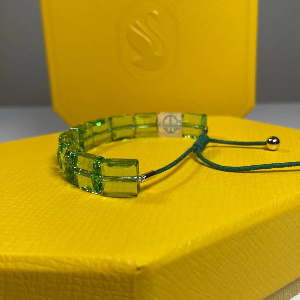 Swarovski Swarovski Crystal Letra Peace Symbol Bracelet, Peace, Green Size ONE SIZE - 4 Thumbnail