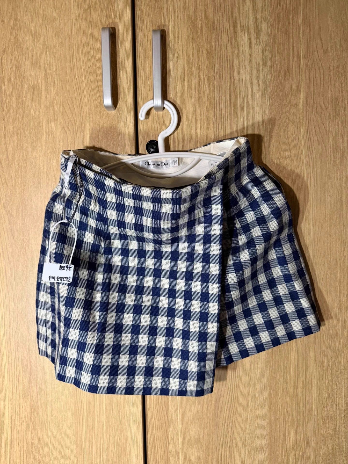 Dior Christian Dior blue white check skirt pants Size 26" / US 2 / IT 38 - 1 Preview