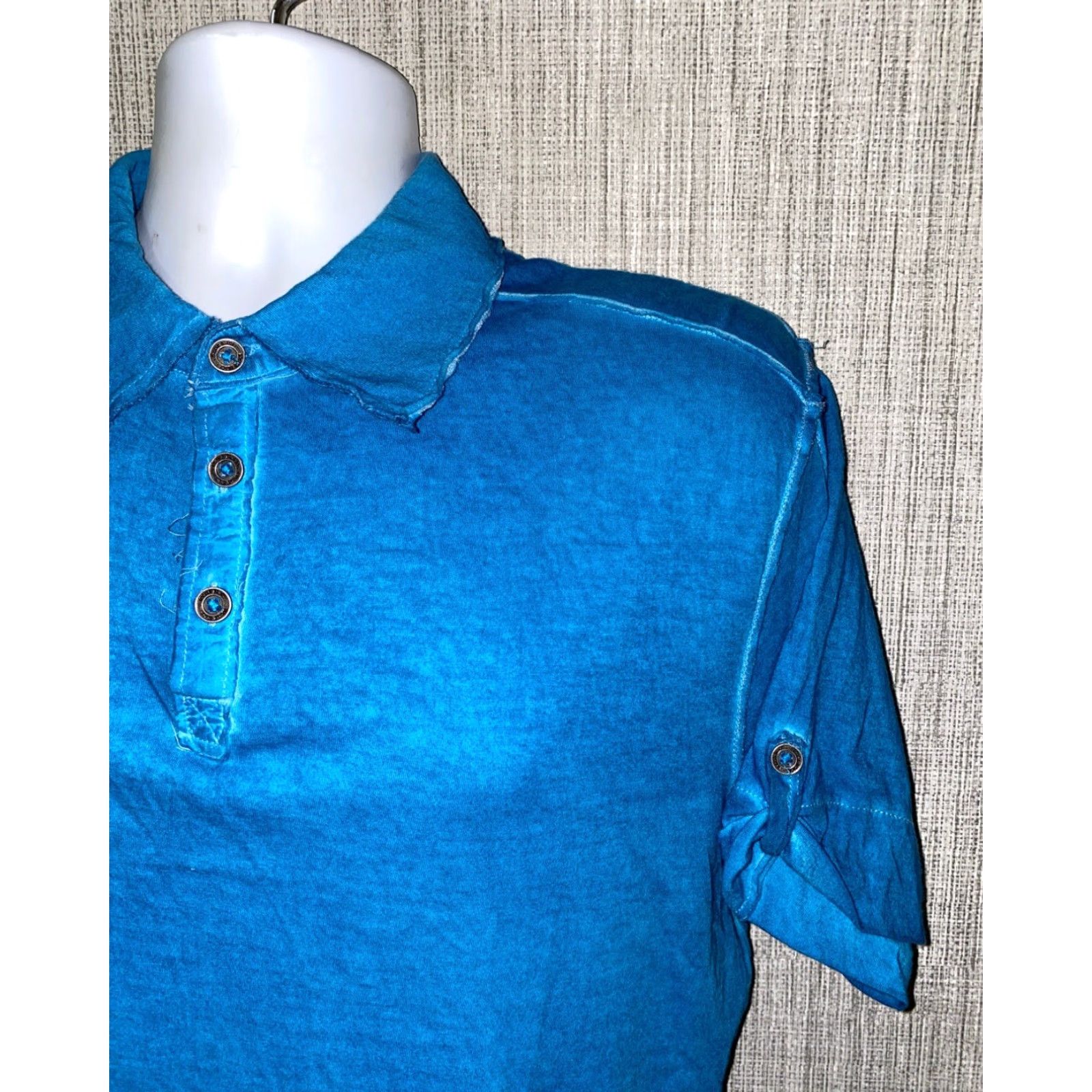 Vintage Buckle Mens Golf Polo Shirt Blue Standard Fit Size L Size US L / EU 52-54 / 3 - 2 Thumbnail