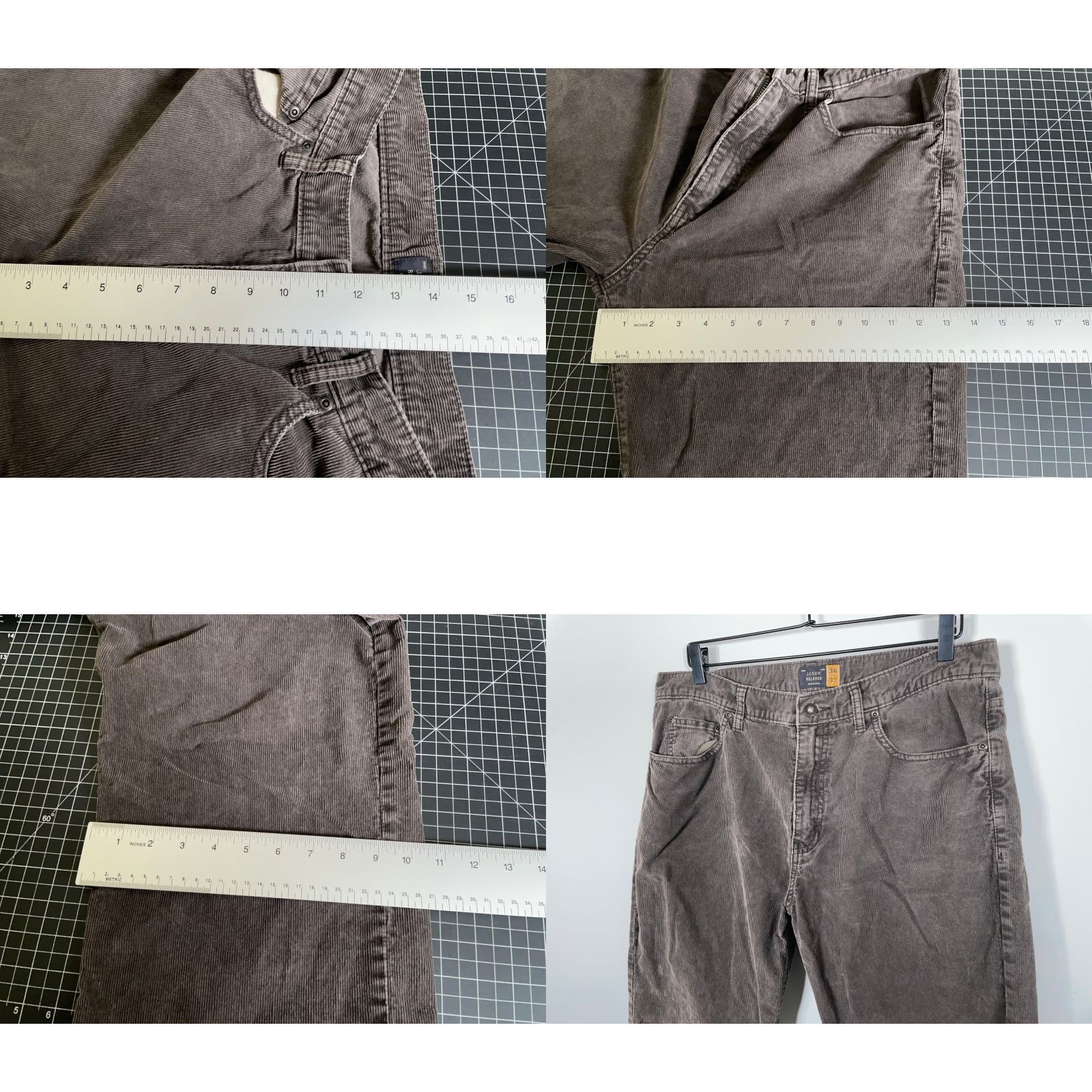 J.Crew J.CREW Pants Corduroy Relaxed Fit Brown Adult 36 x 32 Mid Rise Straight Leg Preppy Mens Size US 36 / EU 52 - 8 Thumbnail