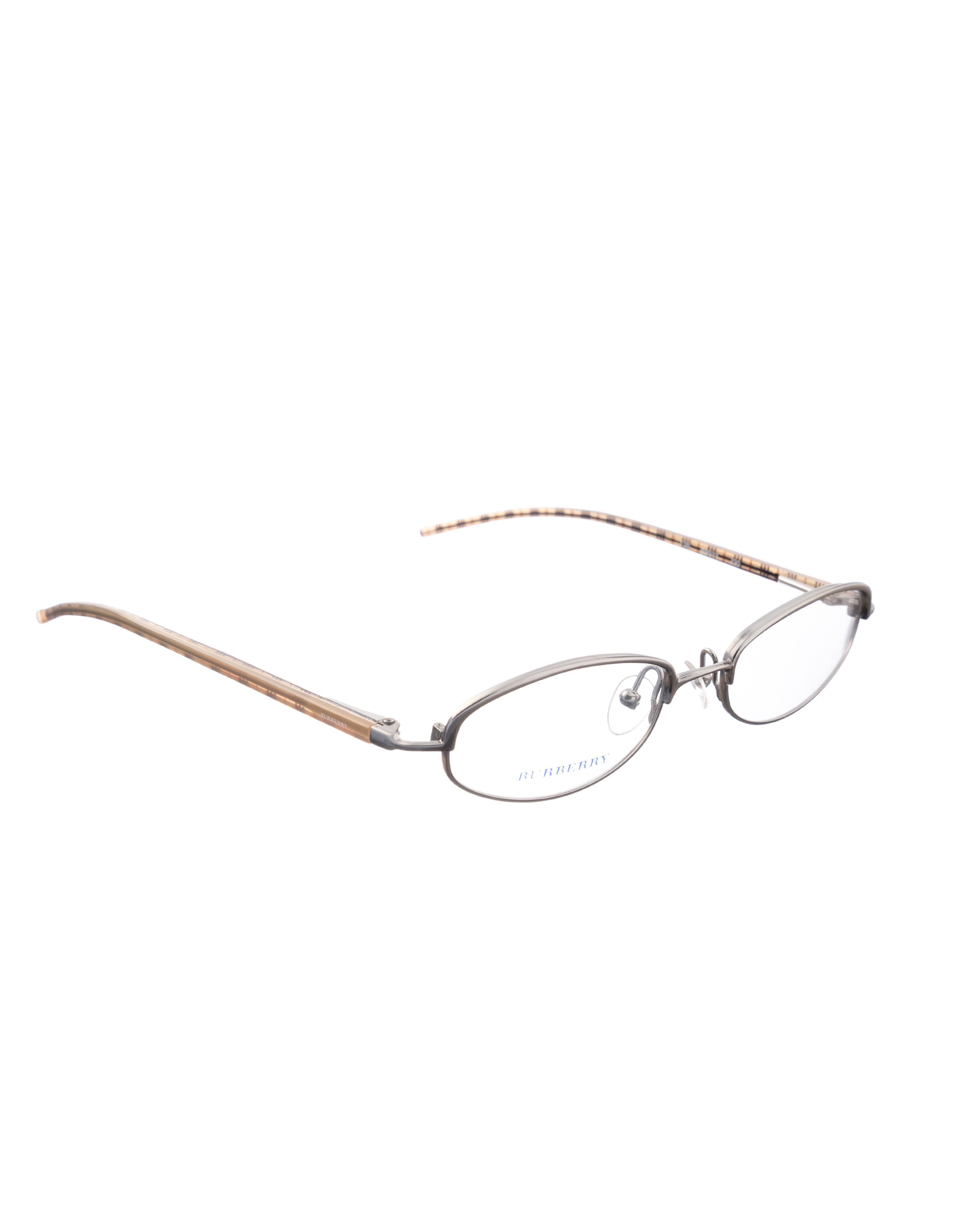 Burberry Burberry 00s Silver and Beige Checked Glasses Size ONE SIZE - 3 Thumbnail