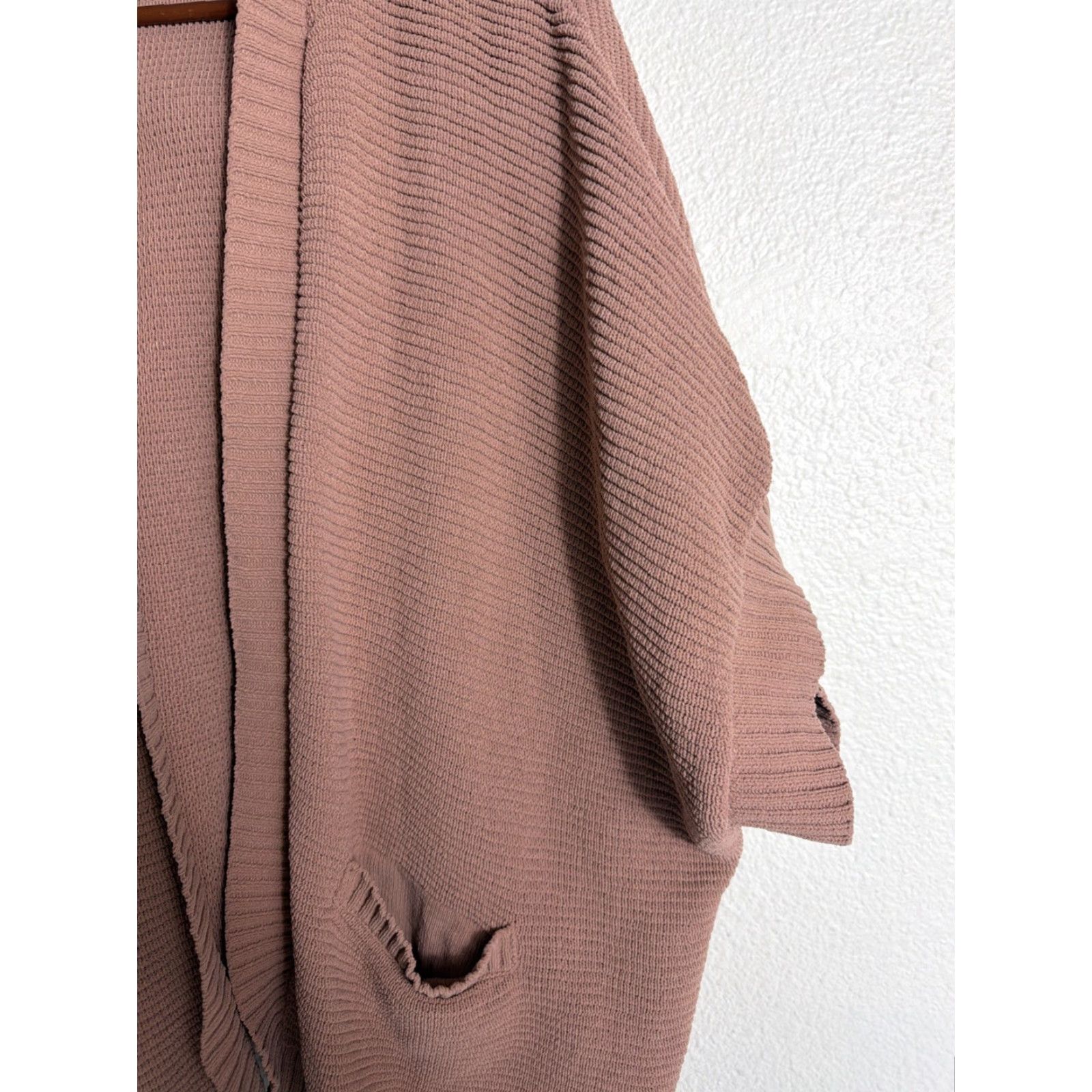 Vintage Aerie Cardigan Shirt Womens Sleeveless Hooded Taupe Pockets XL Beige Polyester Size XL / US 12-14 / IT 48-50 - 4 Thumbnail