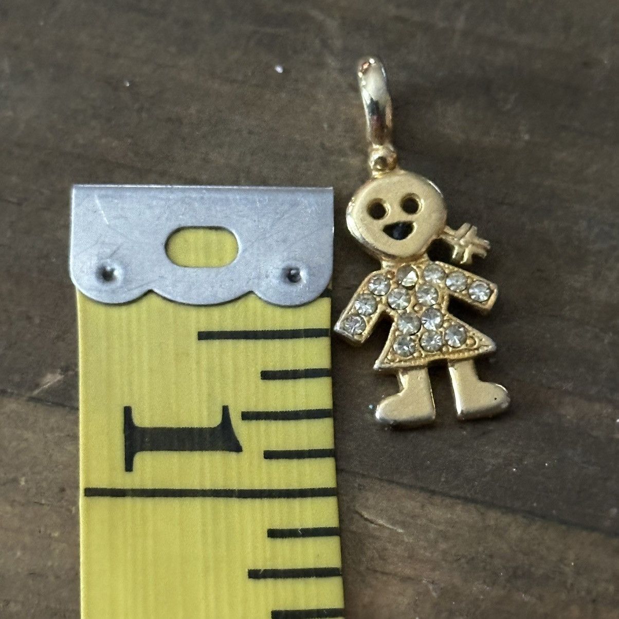 Other Gold tone April birthstone little girl charm/pendant Size ONE SIZE - 2 Thumbnail