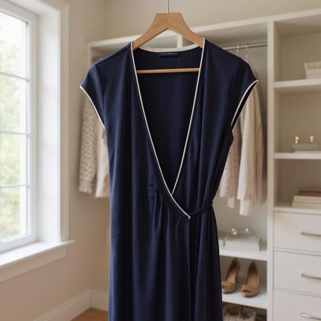 Other × Vintage THE LIMITED Tipped Wrap Dress Black White Womens Small Size S / US 4 / IT 40 - 1 Thumbnail