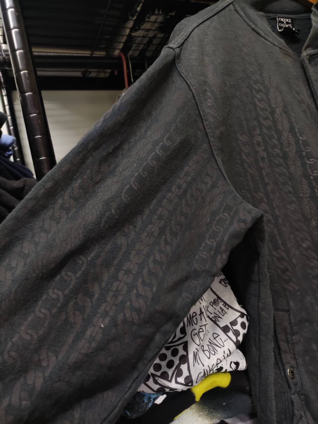 Crooks & Castles × Vintage Vtg 00's Crooks & Castles Chain Monogram Over Print Jacket Size US M / EU 48-50 / 2 - 6 Thumbnail