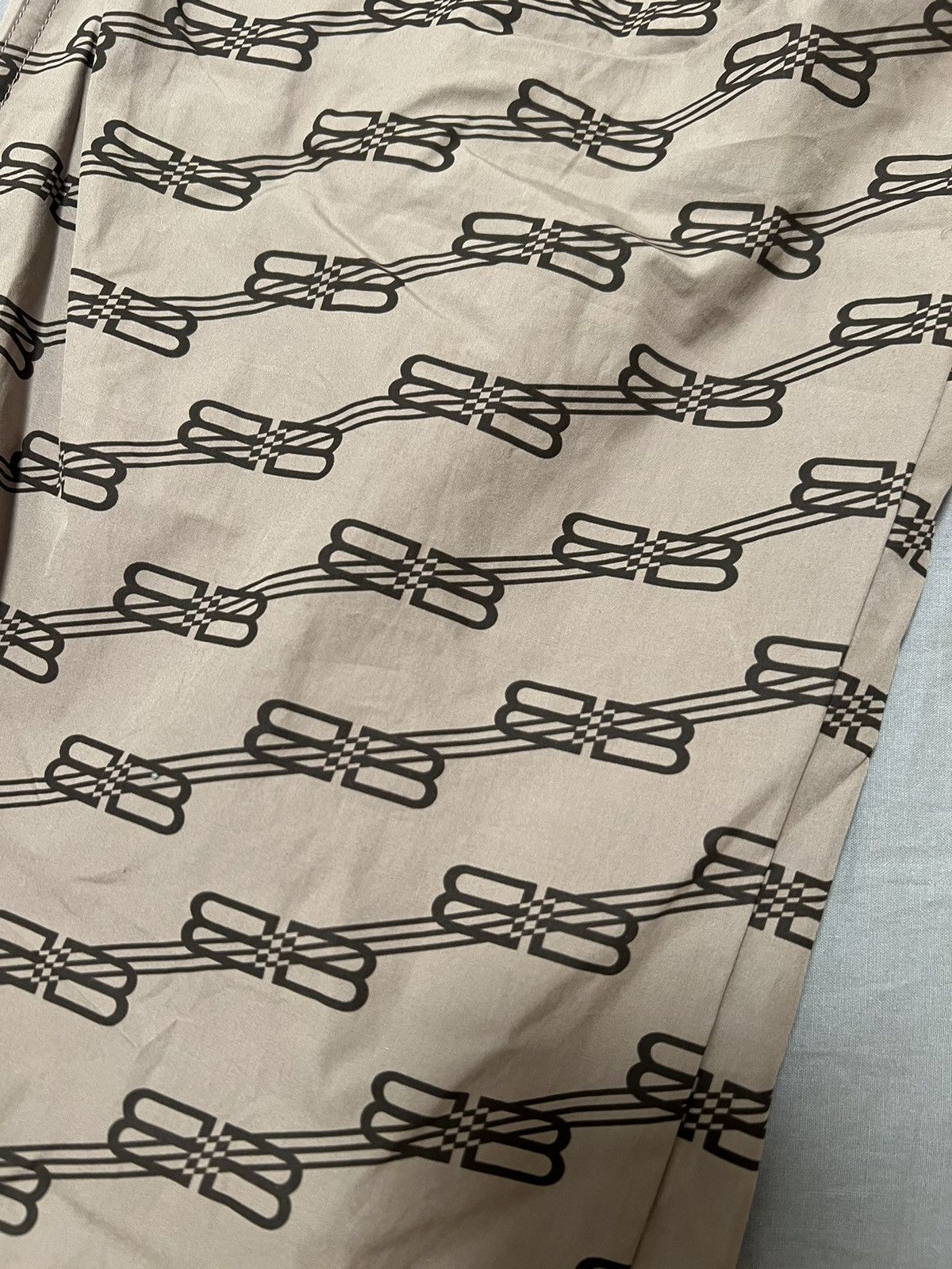 Balenciaga Balenciaga Monogram Logo Beige Track Pants Size US 32 / EU 48 - 2 Thumbnail