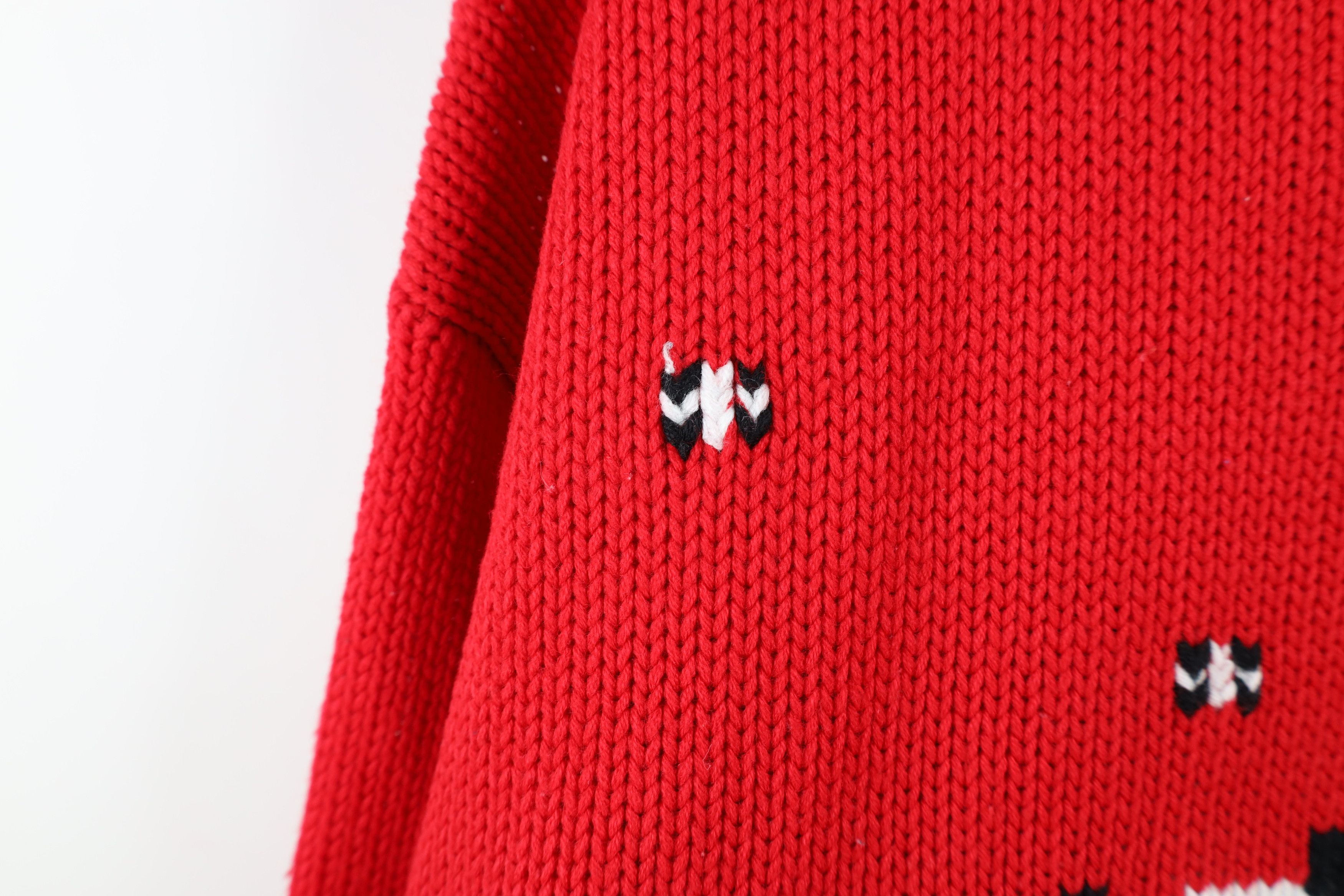 Vintage Vintage 90s Streetwear Panda Bear Knit Crewneck Sweater Size 3XL / US 20-22 - 6 Thumbnail