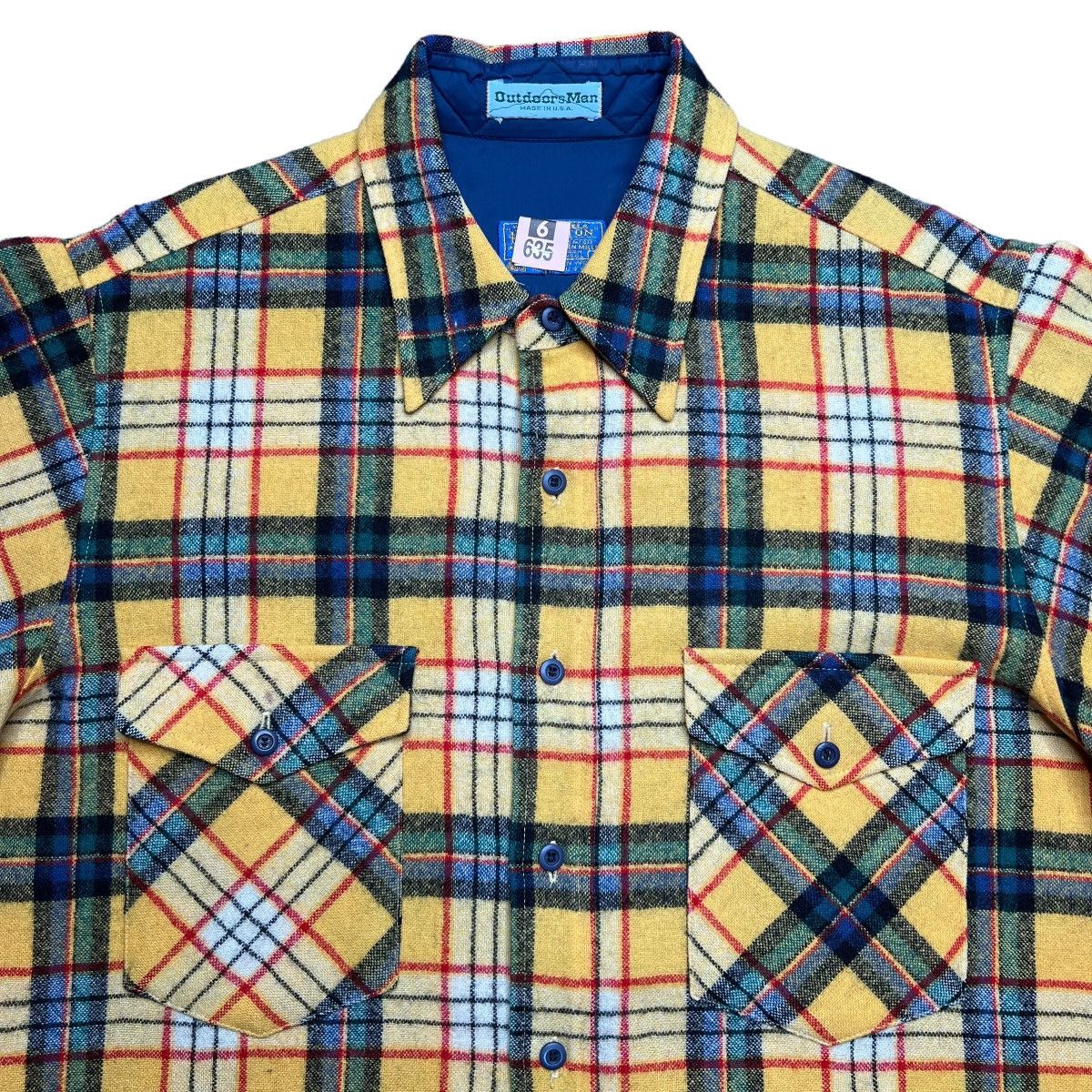 Pendleton × Vintage Vintage Pendleton Plaid Yellow Wool Board Button Up Shirt Size US L / EU 52-54 / 3 - 8 Thumbnail