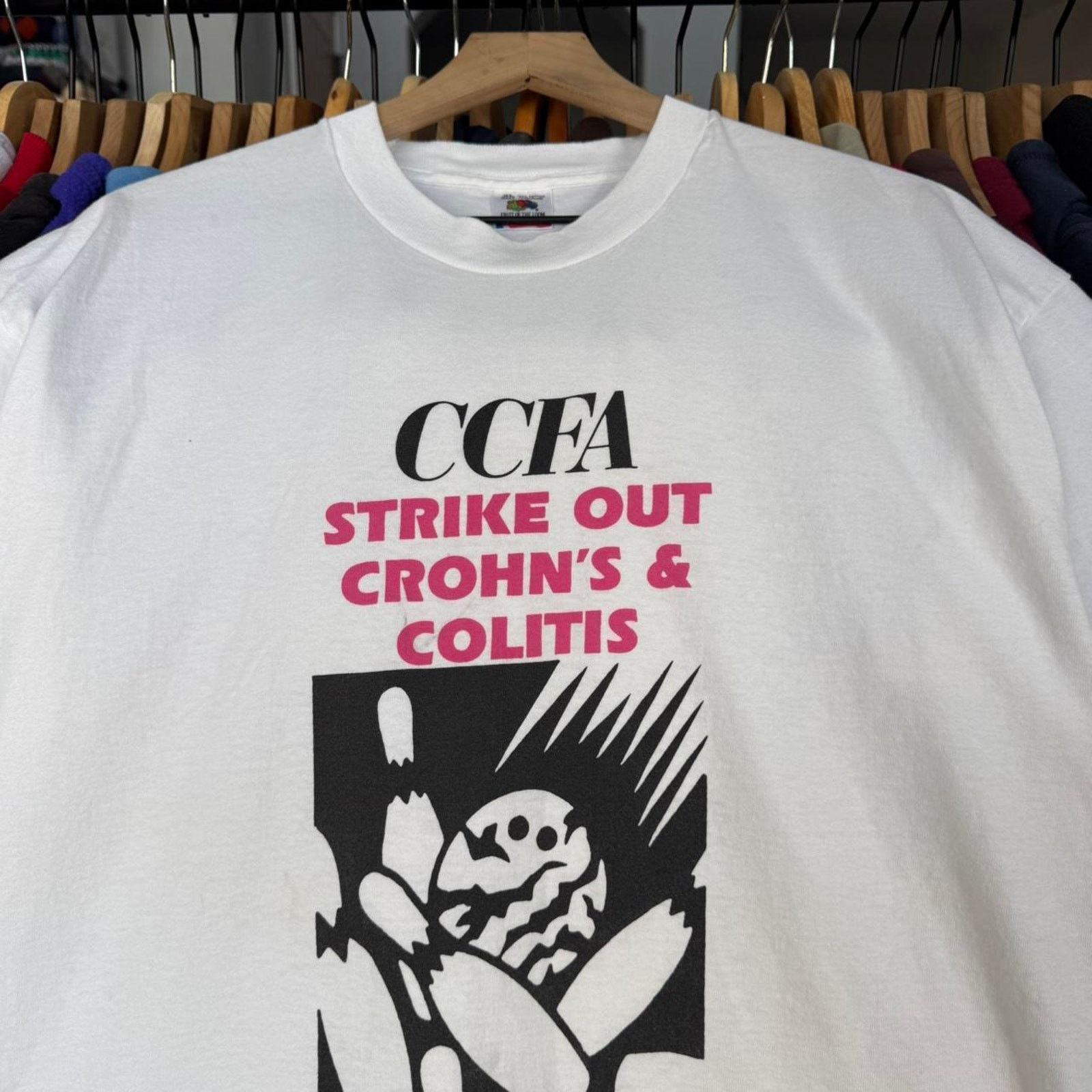 Fruit Of The Loom Vintage 90s Bowling Bowl-a-thon T-Shirt White Size US XL / EU 56 / 4 - 2 Thumbnail