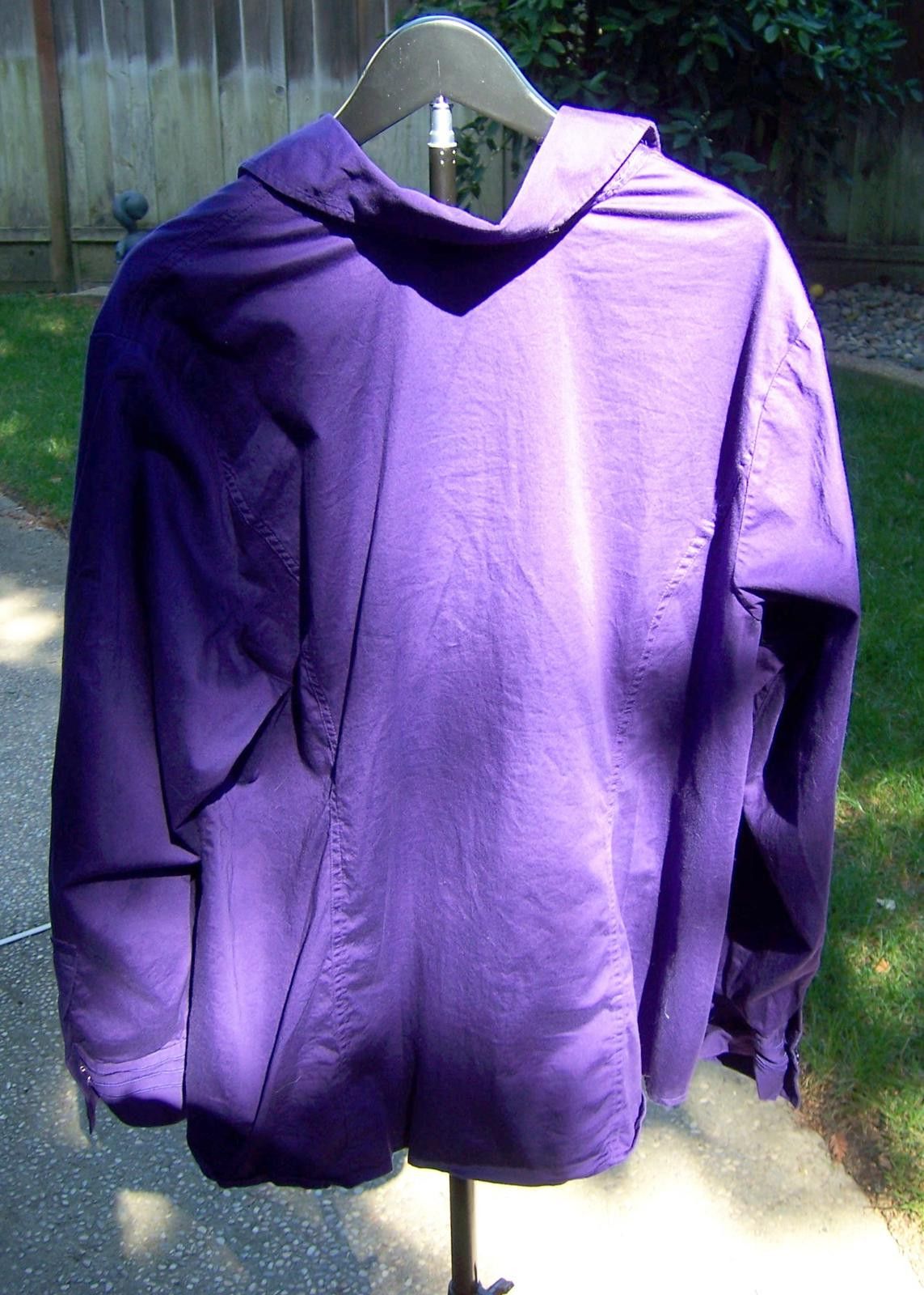 Other Lane Bryant Jewel Tone Purple Button Up Blouse 2X (22/24) Size XXL / US 16-18 / IT 52-54 - 6 Thumbnail
