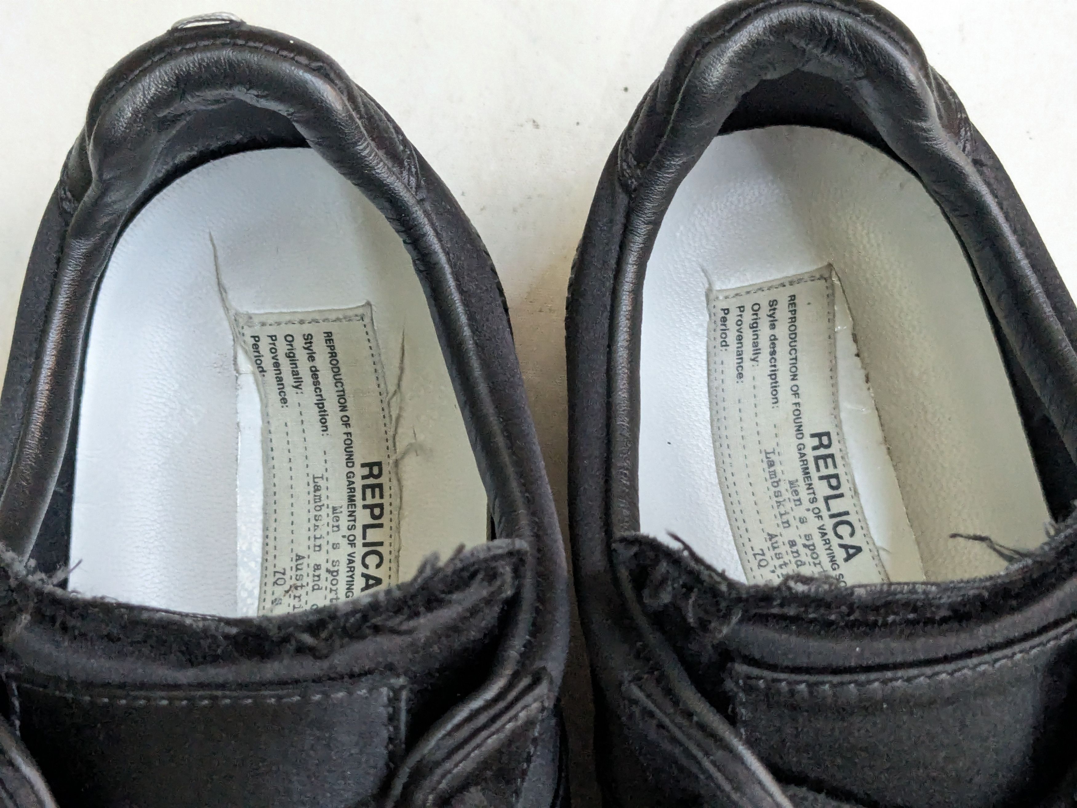 Maison Margiela Maison Margiela GAT Replica Black Satin 9 42 Low Tops Size US 9 / EU 42 - 3 Thumbnail