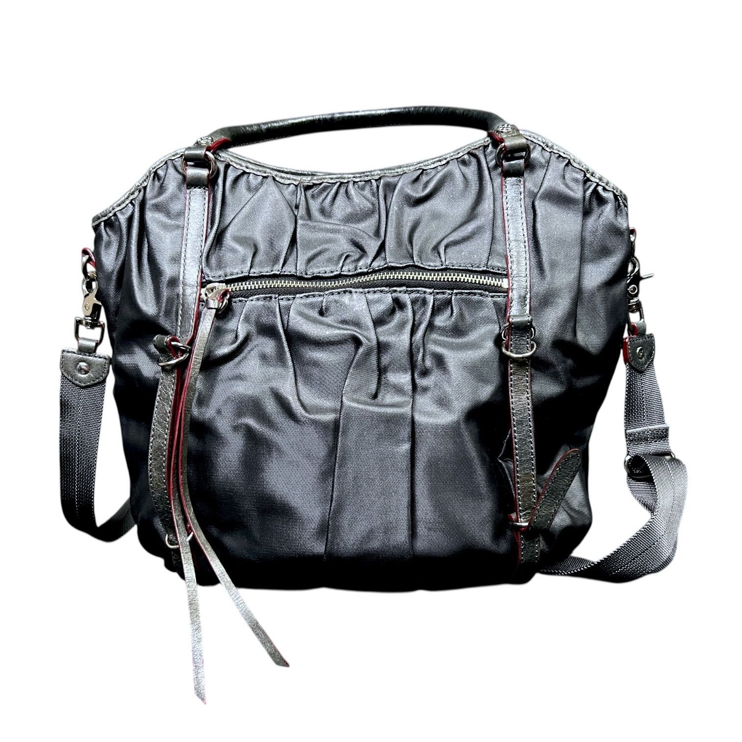 Other MZ Wallace Bianca Pleated Tote Grey Coated Canvas $225Retail Size ONE SIZE - 12 Thumbnail