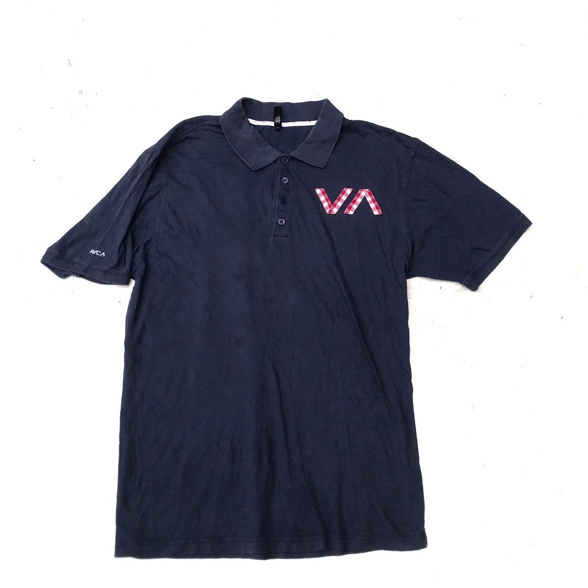 RVCA × Vintage Vintage Rvca Polo shirt Navy Blue Va Embroidered Logo Size US L / EU 52-54 / 3 - 1 Thumbnail