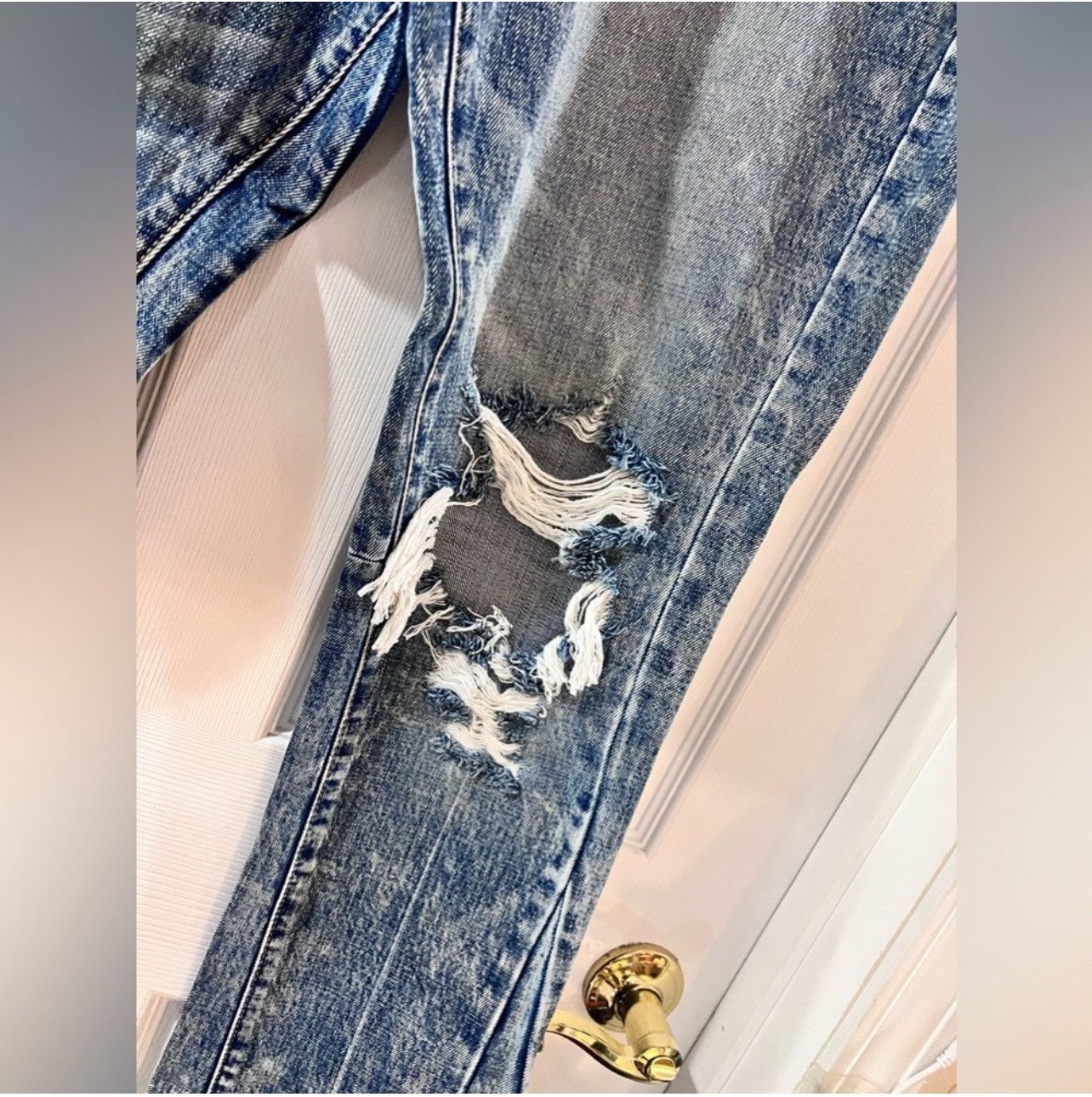 MNML MNML Flare Blue Denim Jeans Distressed Size US 32 / EU 48 - 5 Thumbnail