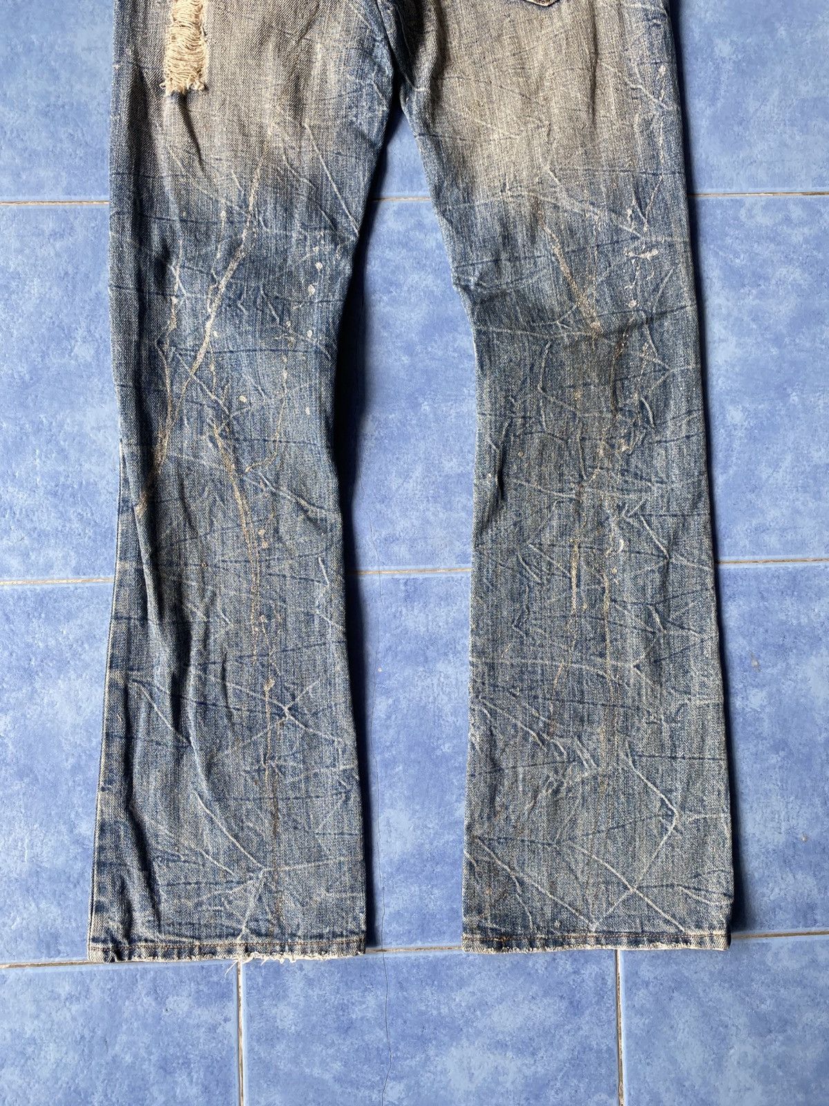 If Six Was Nine Midas Glitter Paint Splatter Flared Denim Size US 30 / EU 46 - 6 Thumbnail