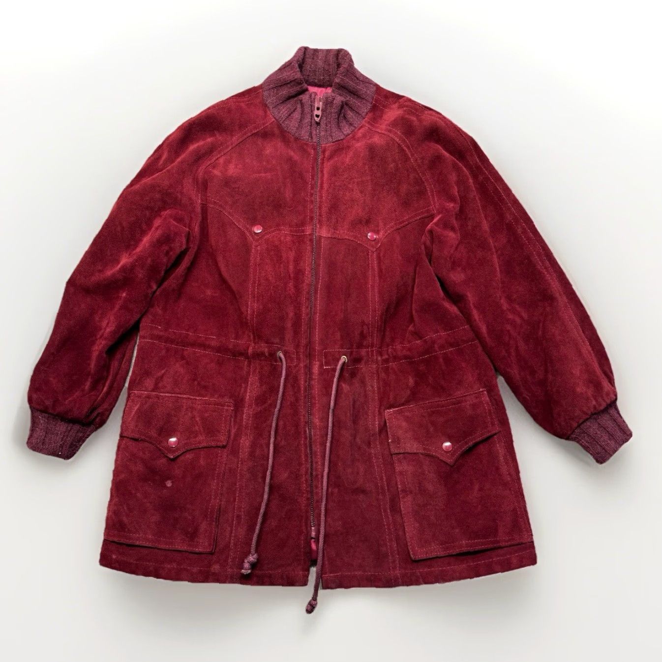 Abercrombie & Fitch VINTAGE Abercrombie And Fitch Suede Bomber Jacket Womens L Zip Up Pockets Size XXL / US 16-18 / IT 52-54 - 2 Thumbnail