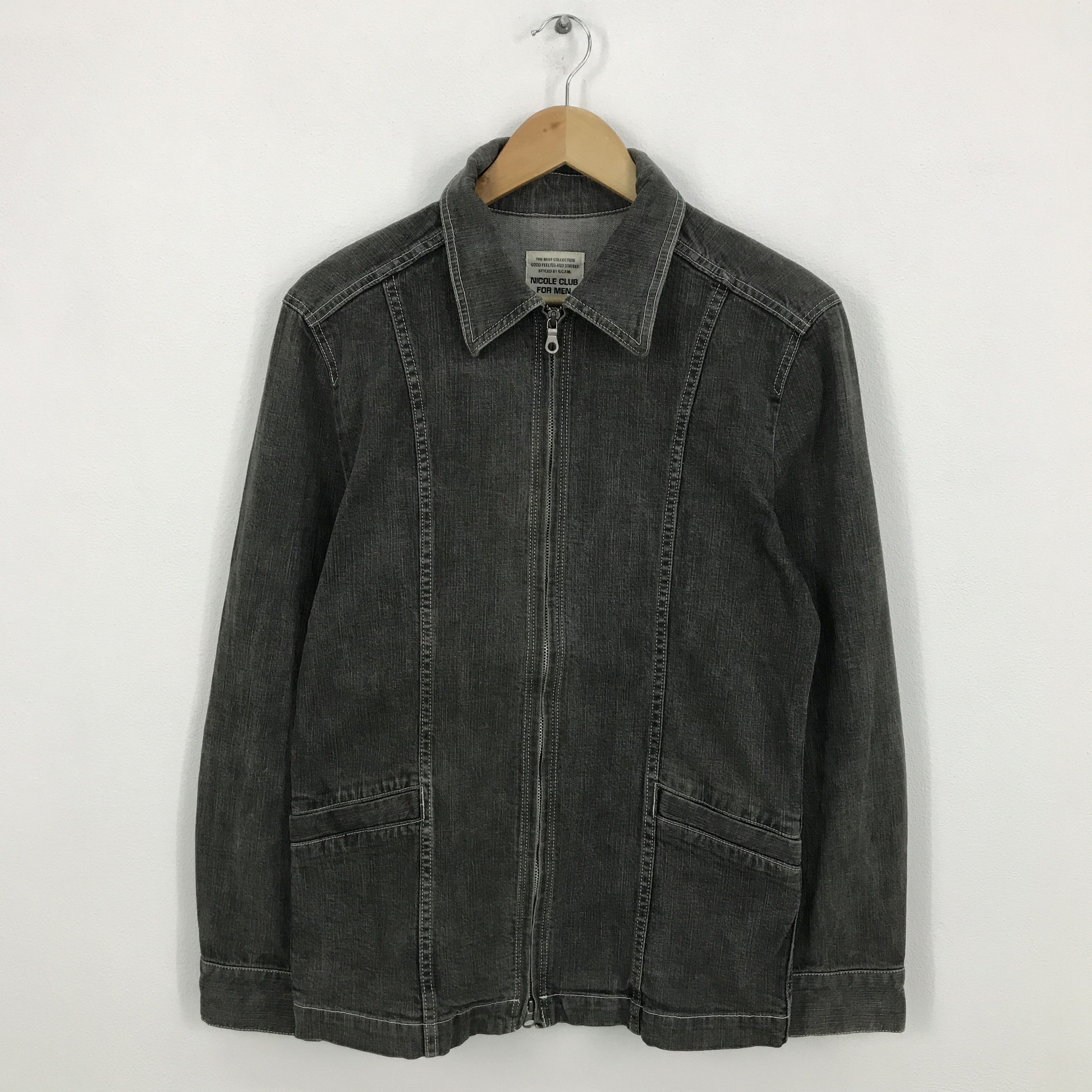 Japanese Brand × Nicole Club nicole club for man Japan black faded up zipper jacket Size US S / EU 44-46 / 1 - 1 Thumbnail