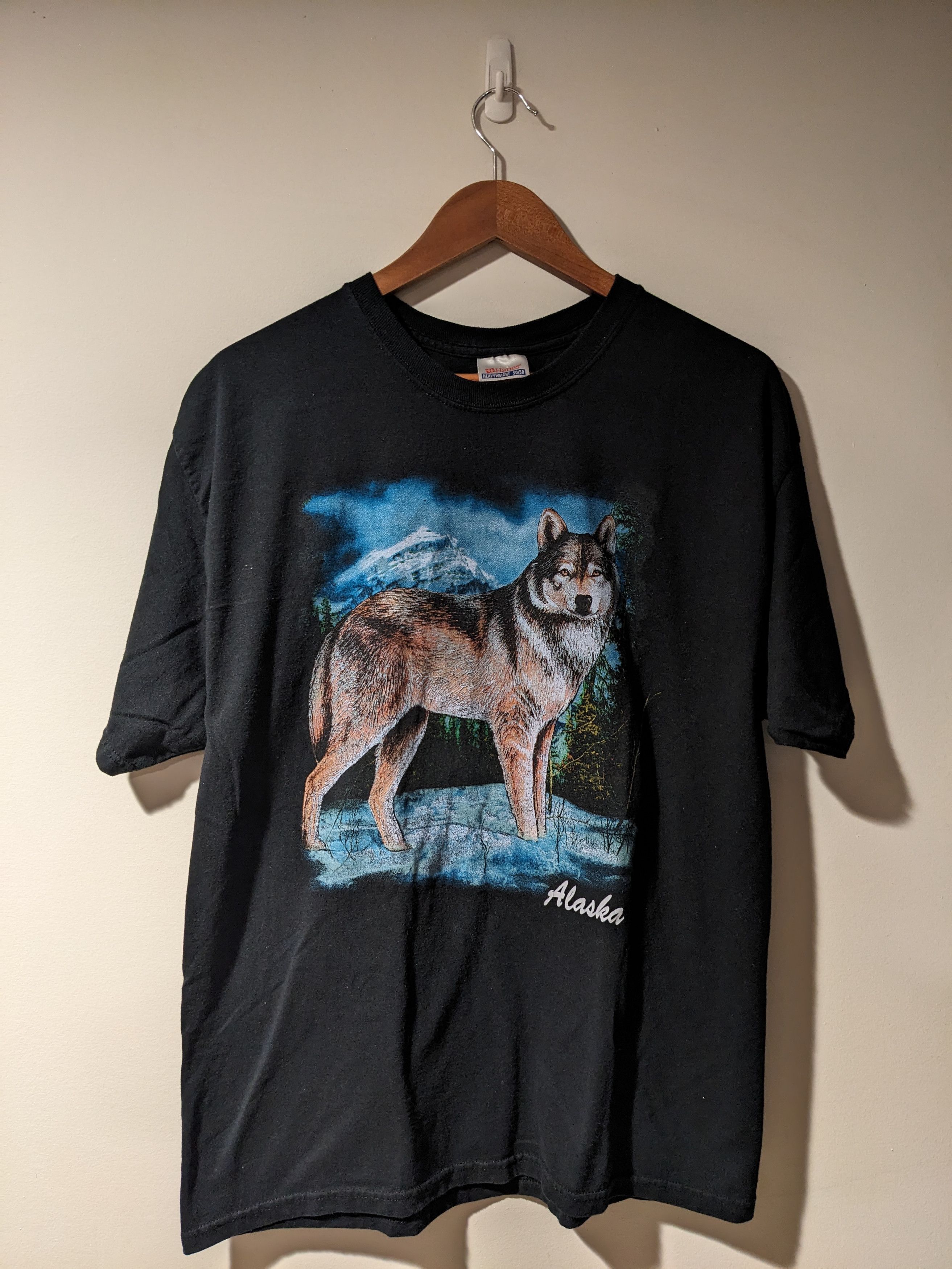 Vintage Vintage Y2K Wolf Animal Nature Wildlife Alaska Snow T-Shirt Size US L / EU 52-54 / 3 - 1 Thumbnail