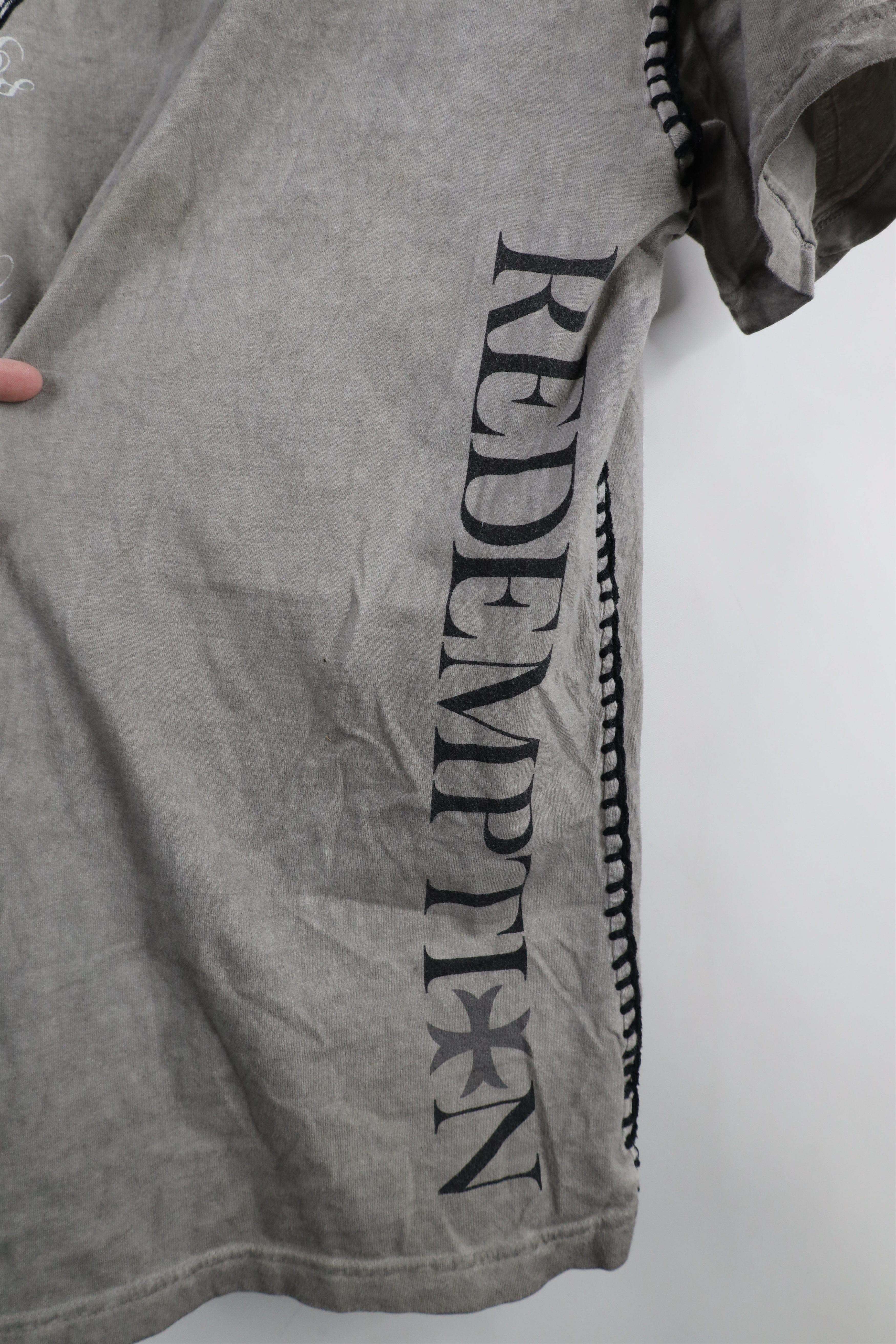 Vintage Vintage Y2K Streetwear Cross MMA UFC Fighting T-Shirt Gray Size US L / EU 52-54 / 3 - 4 Thumbnail